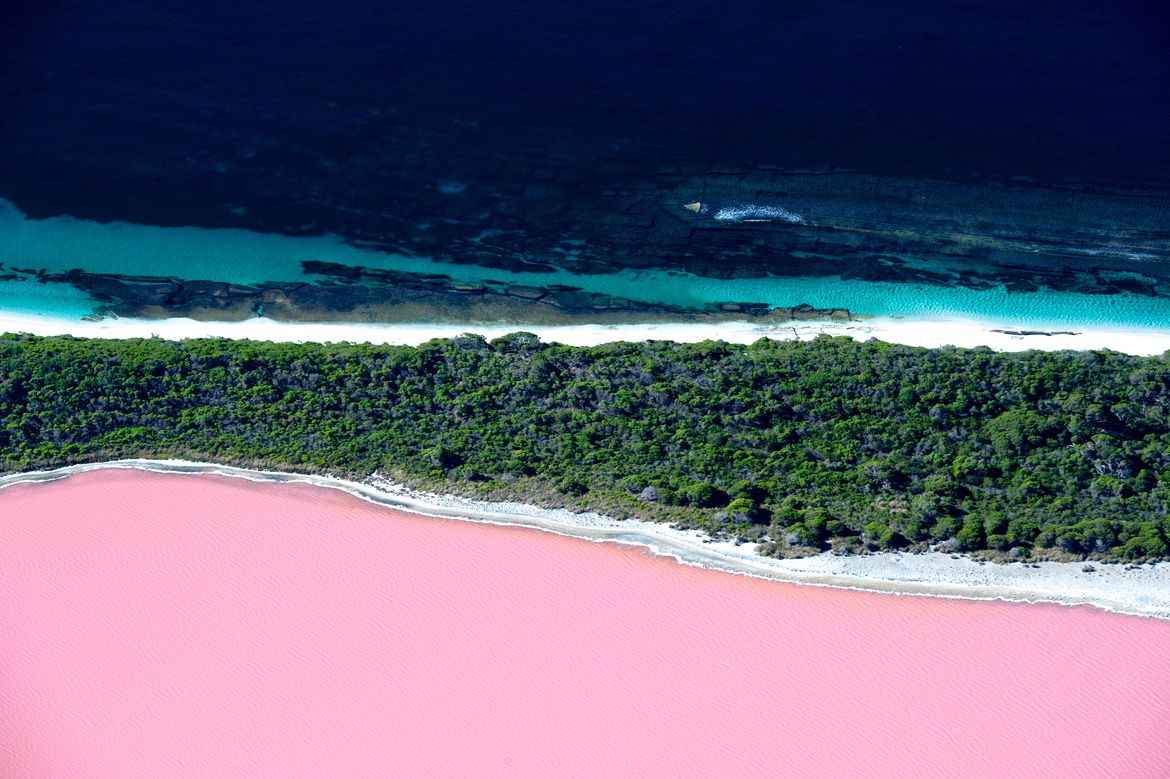 Lake Hillier, A Pink Lake in Western Australia