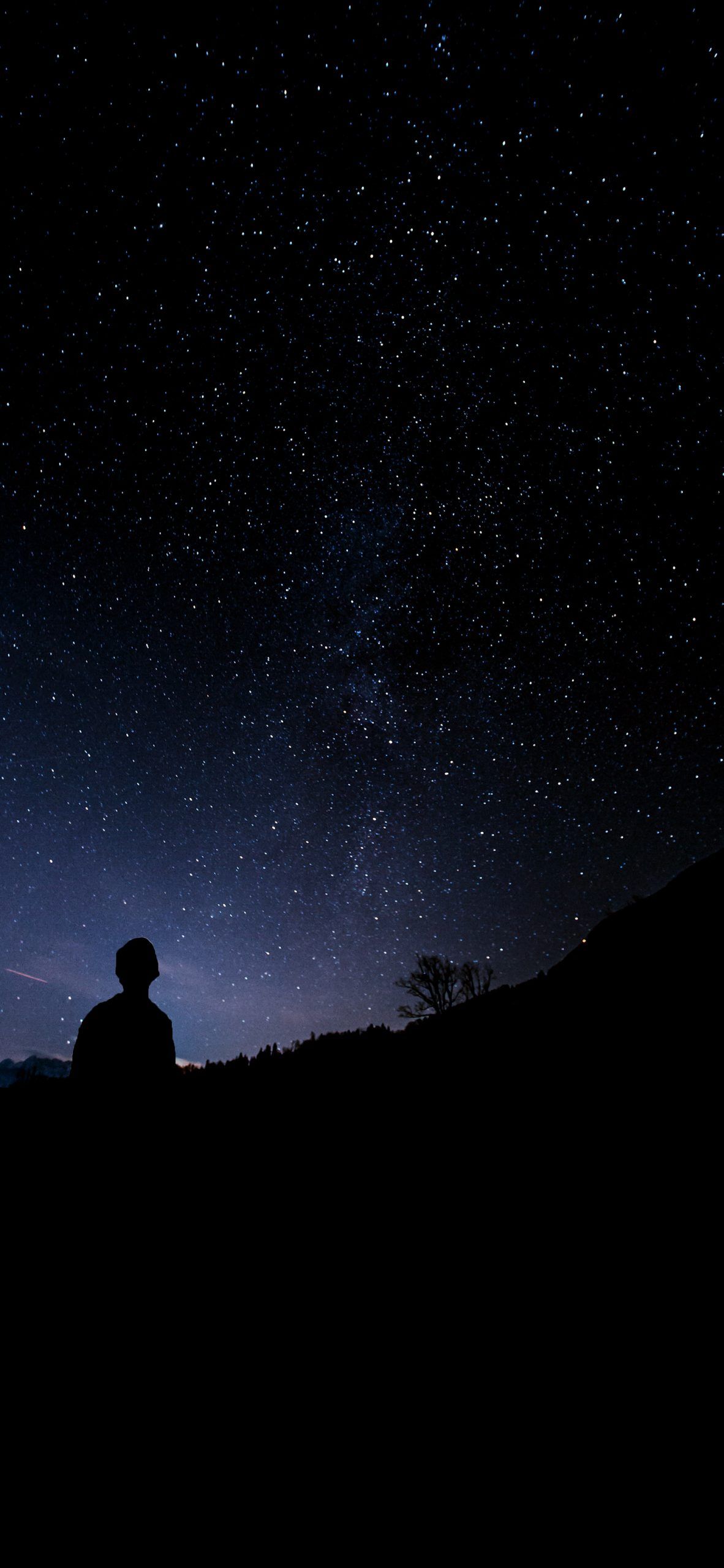Man Looking At Stars. Night sky wallpaper, Wallpaper, Night skies