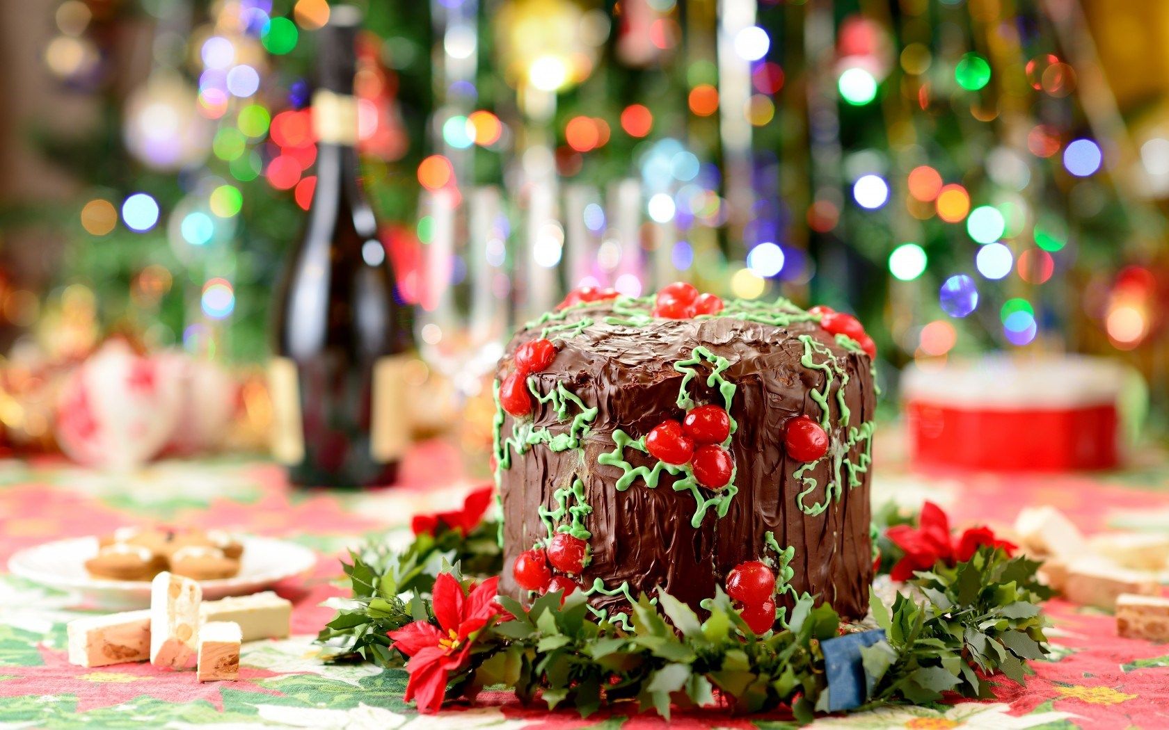 Free download Cake Chocolate Food Holiday Winter Christmas New Year [1680x1050] for your Desktop, Mobile & Tablet. Explore Christmas Food Wallpaper. Christmas Food Wallpaper, Cute Food Wallpaper, Junk Food Wallpaper