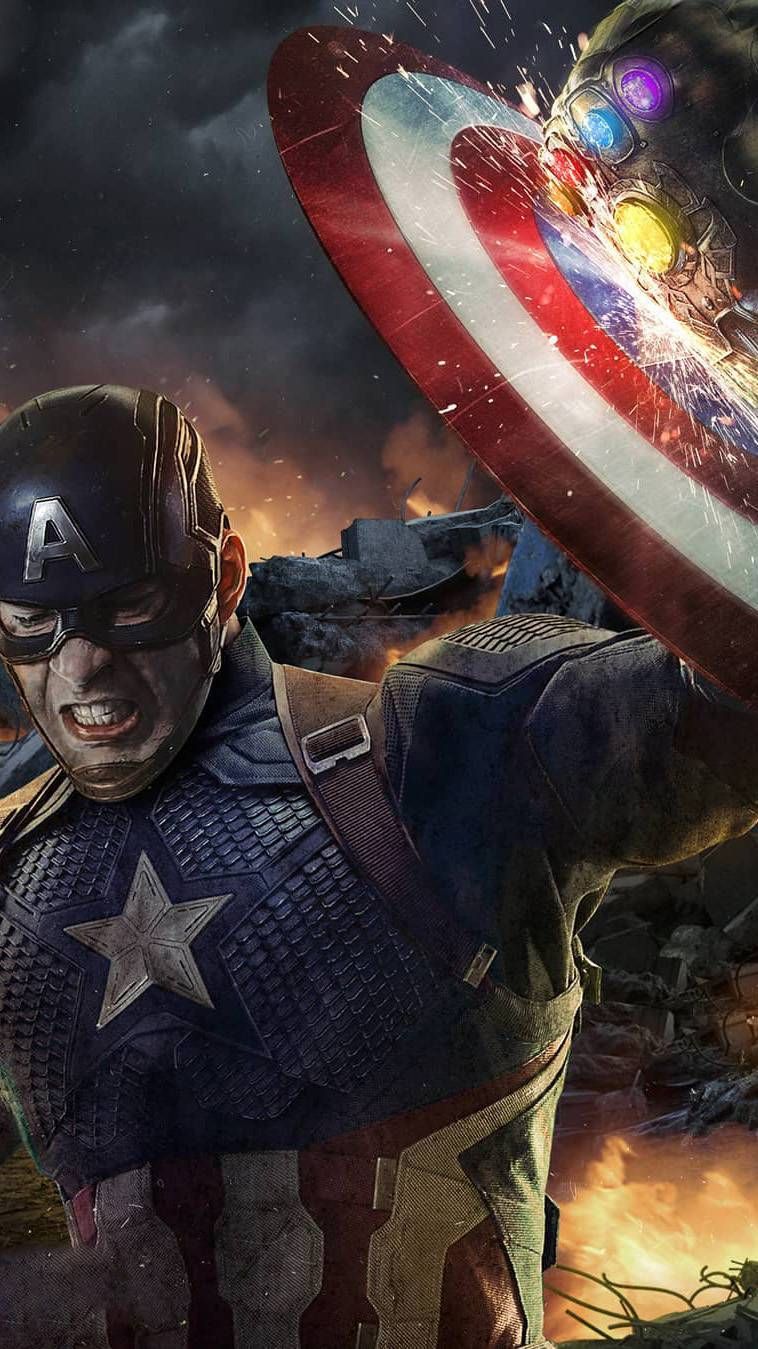 Captain Shield Vs Thanos IPhone Wallpaper. Captain america shield wallpaper, Captain america, Iron man HD wallpaper