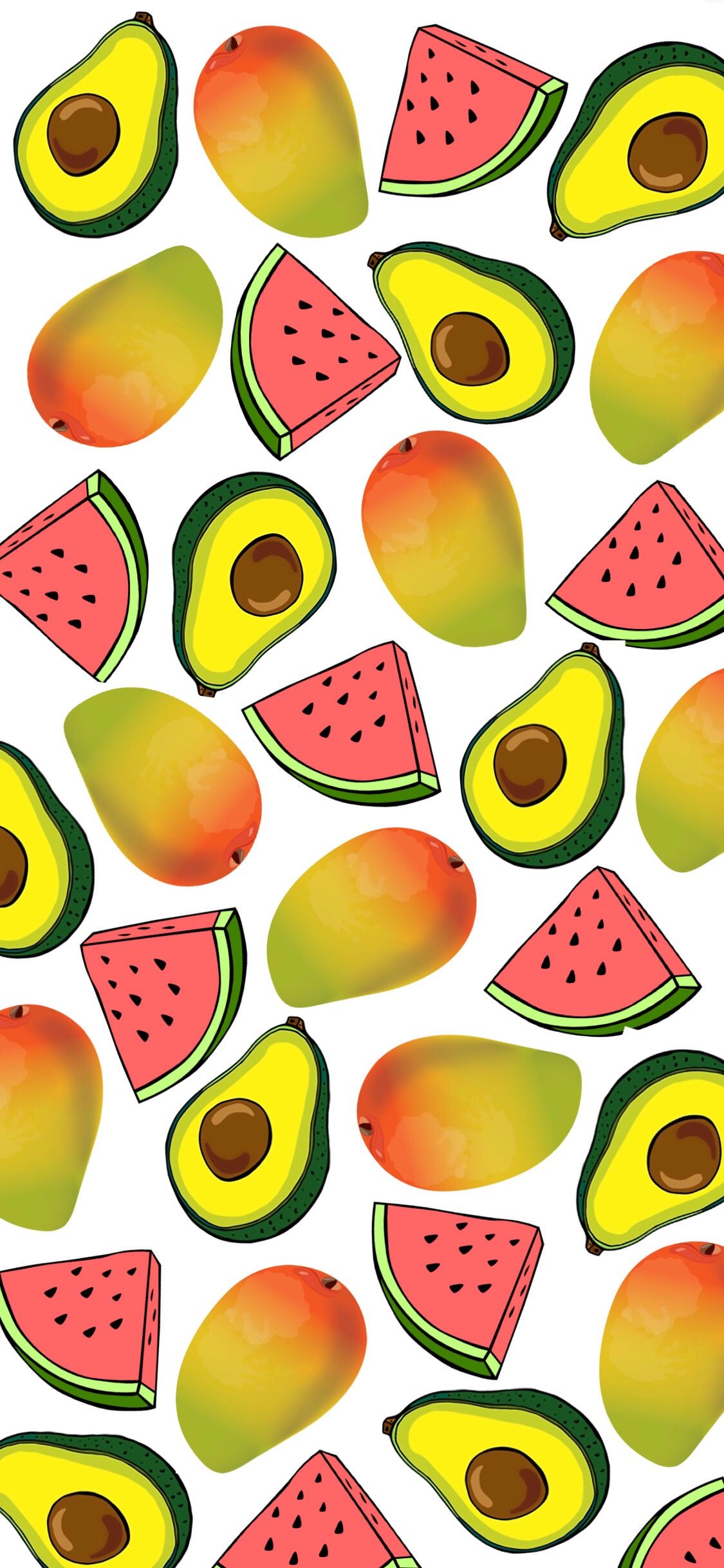 watermellon #avocado #mango #iphone #wallpaper #background. Fruit wallpaper, Tumblr iphone wallpaper, Aesthetic iphone wallpaper