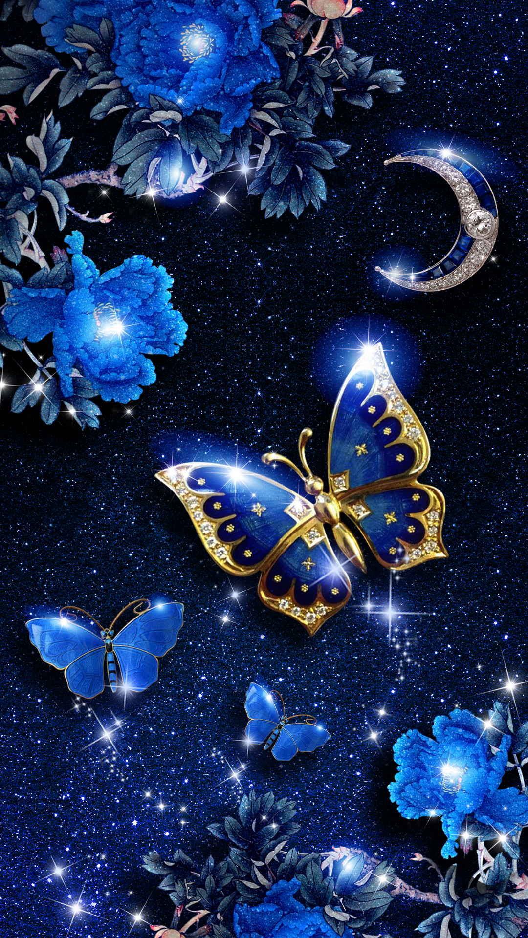Elegant Blue Butterfly Live Wallpaper! Android Live Wallpaper Background! It Is Originally. Blue Butterfly Wallpaper, Android Wallpaper Blue, Butterfly Wallpaper
