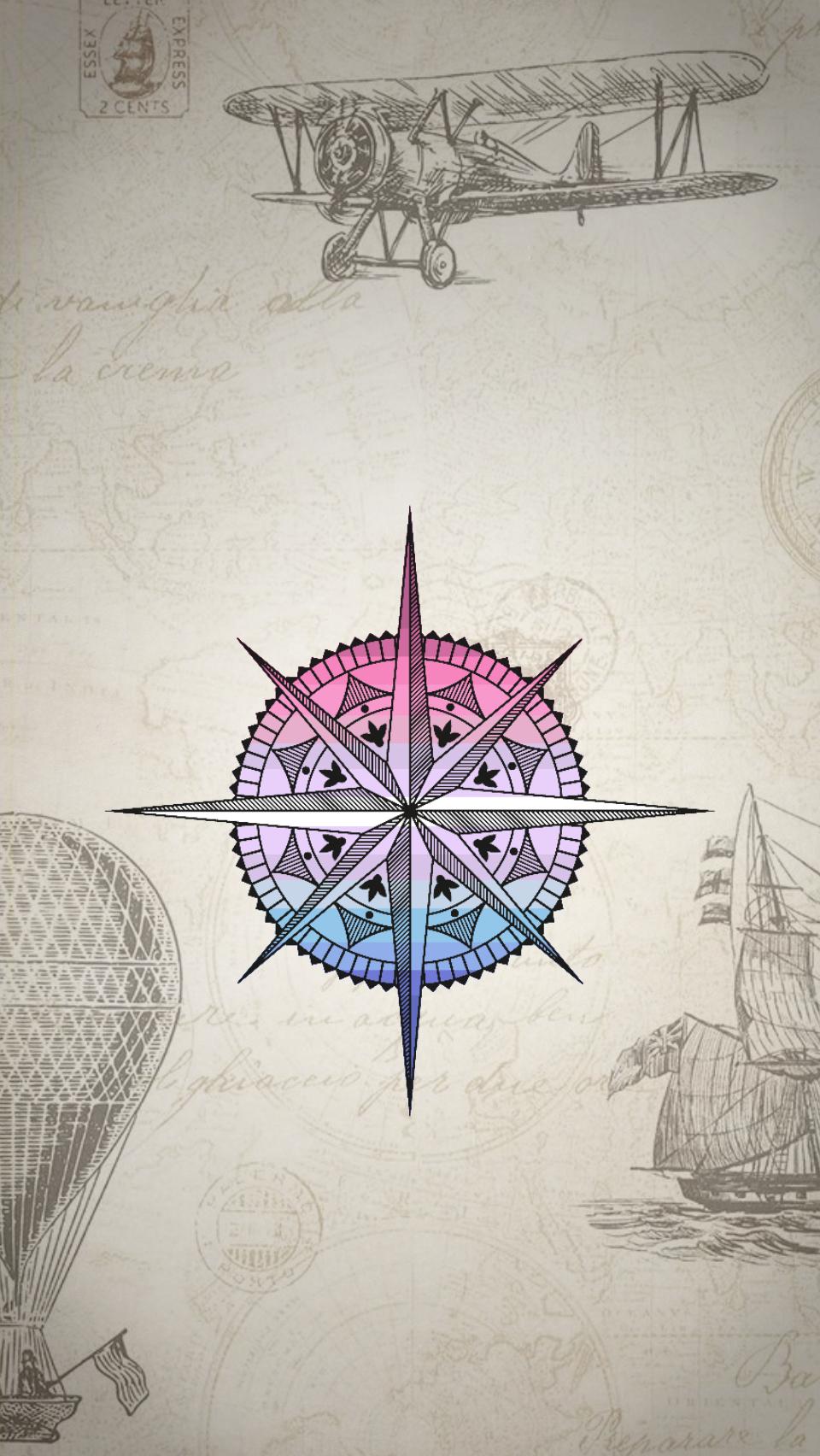 Mynerdylockscreens Themed Bigender Pride Flag Wallpaper #pride #bigenderpride #lgbtq #vintage #phonewallpaper