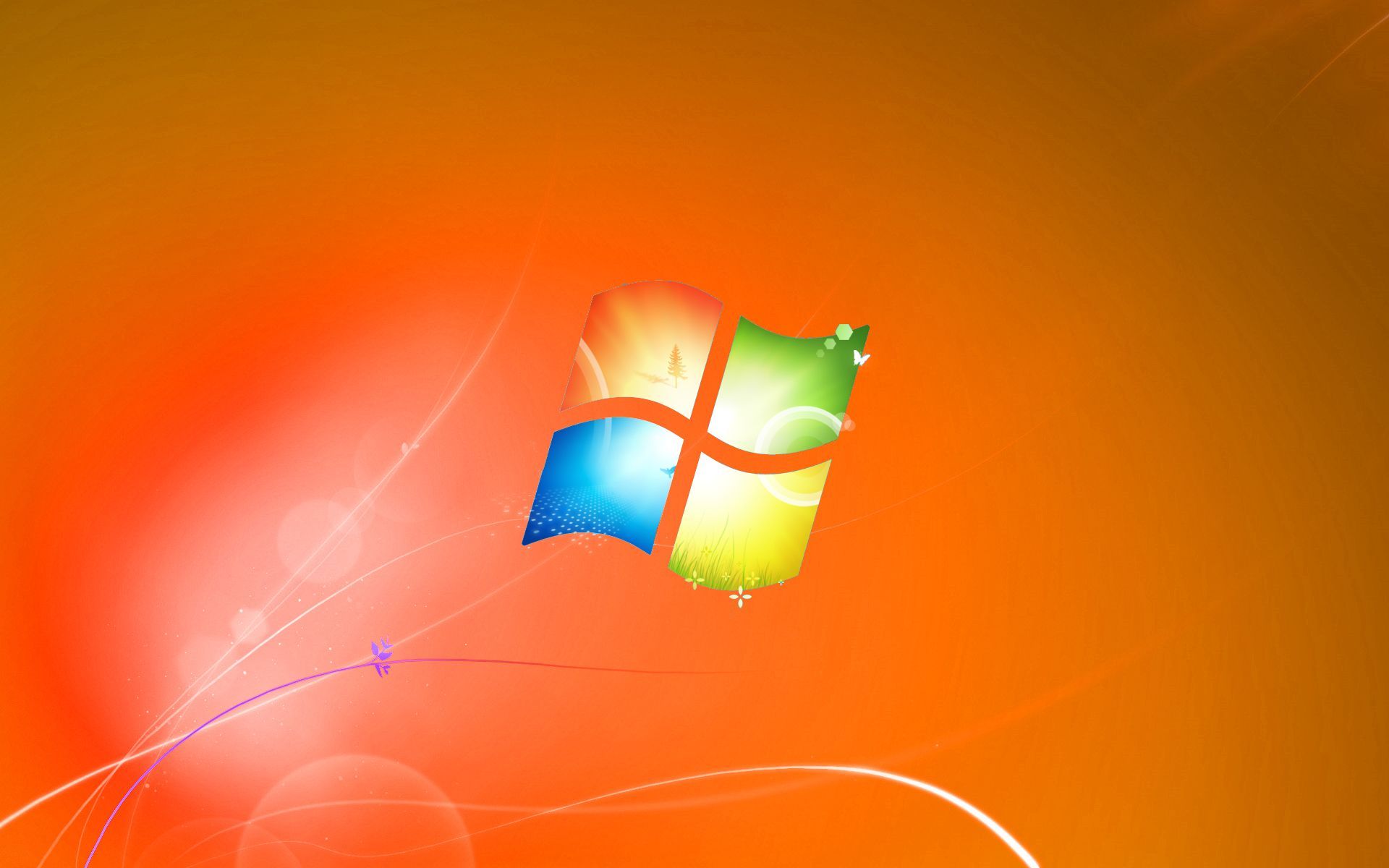 Windows 7 Default Wallpaper Orange Version. Windows wallpaper, Wallpaper windows Ultra HD 4k wallpaper