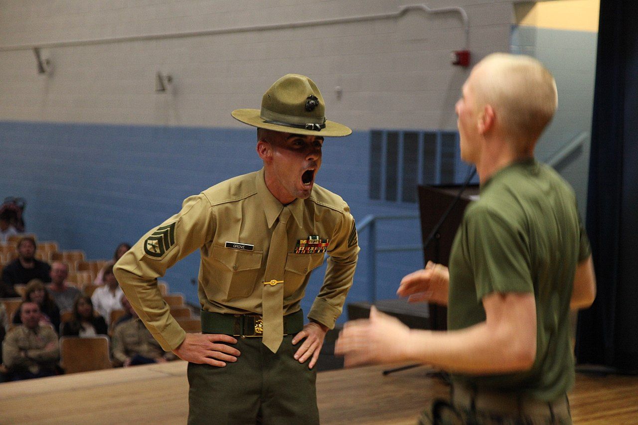 Picture Of Marine Drill Instructors Screaming In People's Faces