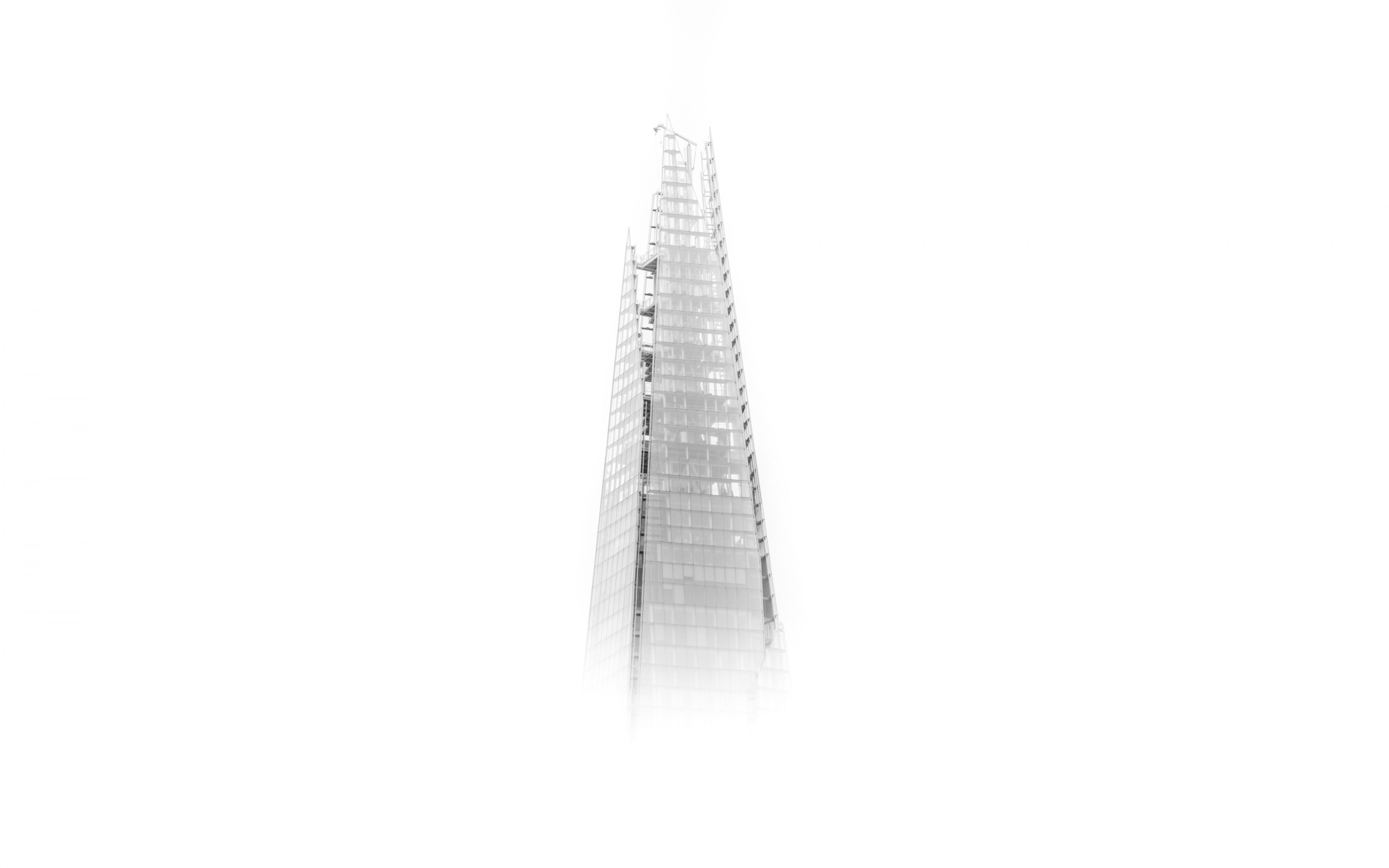 Download The Shard, building, minimal, London wallpaper, 3840x 4K Ultra HD 16: Widescreen