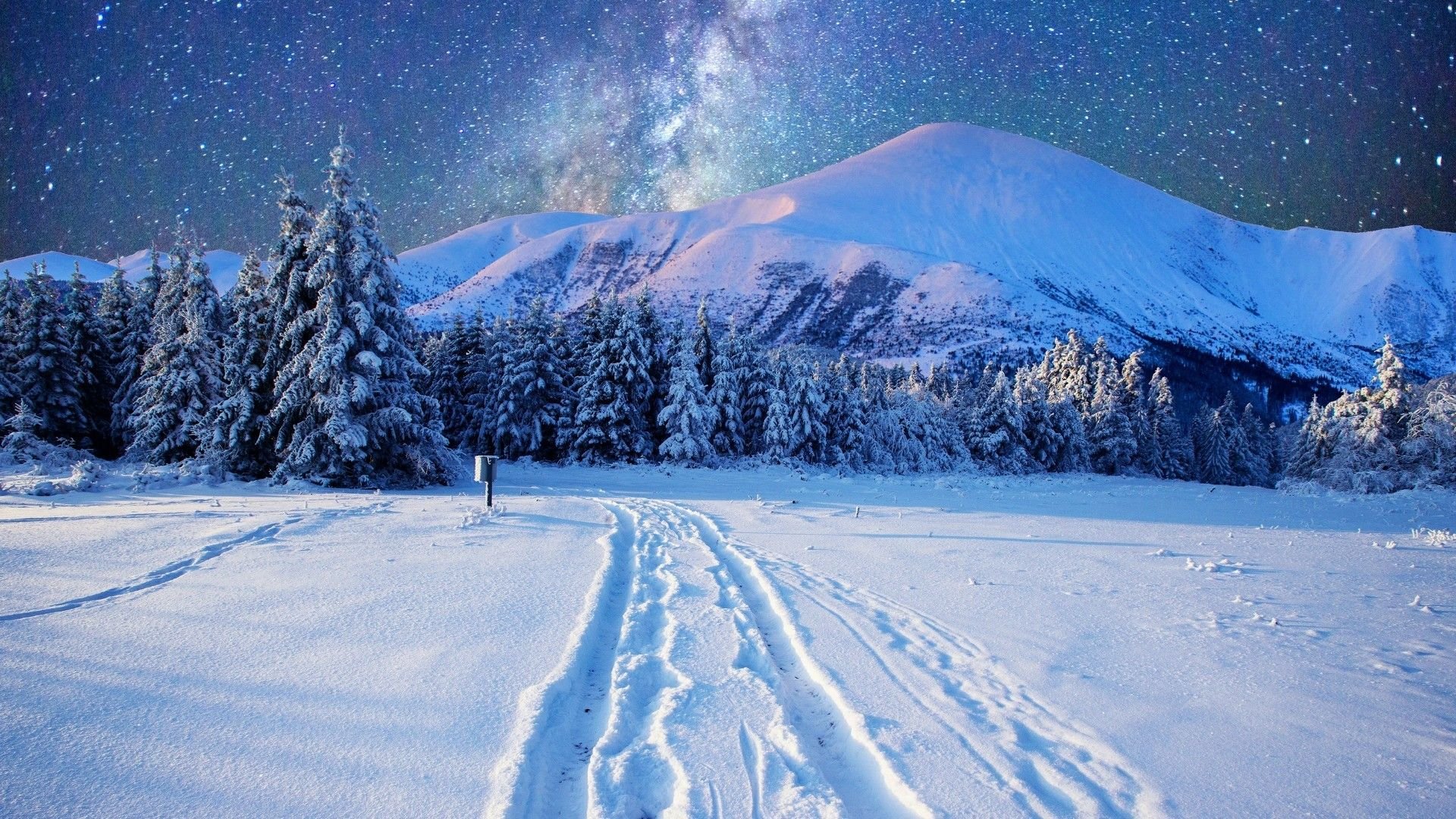 Desktop Background Winter Mountains