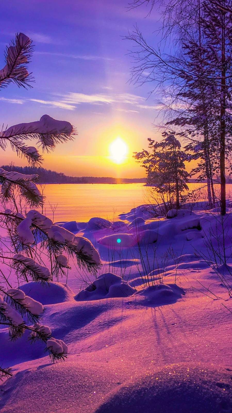 Colorful Winter Day iPhone Wallpaper. Winter scenery, Beautiful nature picture, Nature picture