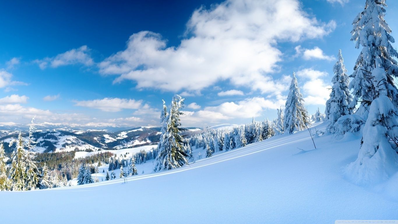 Winter Mountain Desktop Background