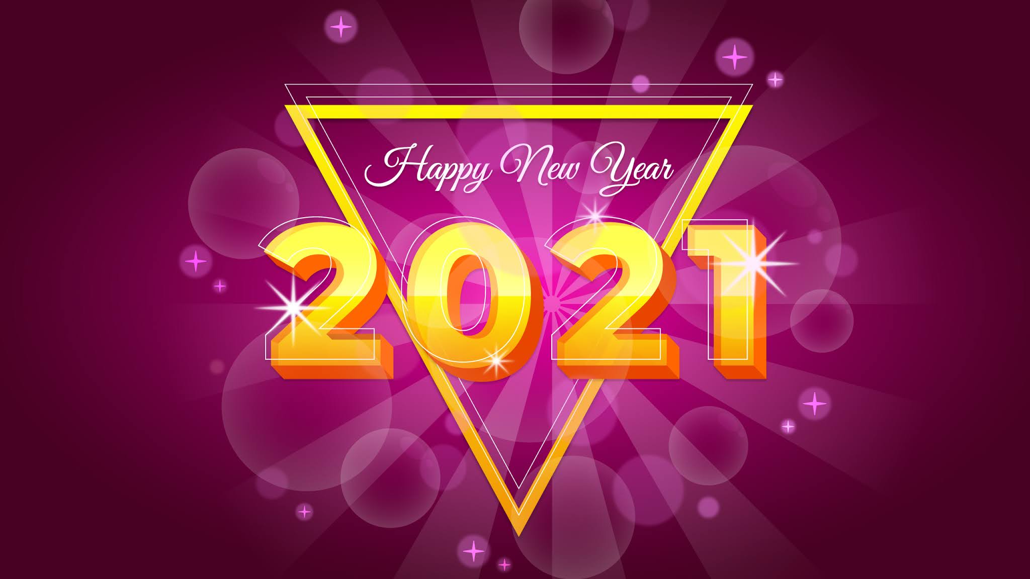 Happy New Year pink background + Download Wallpaper