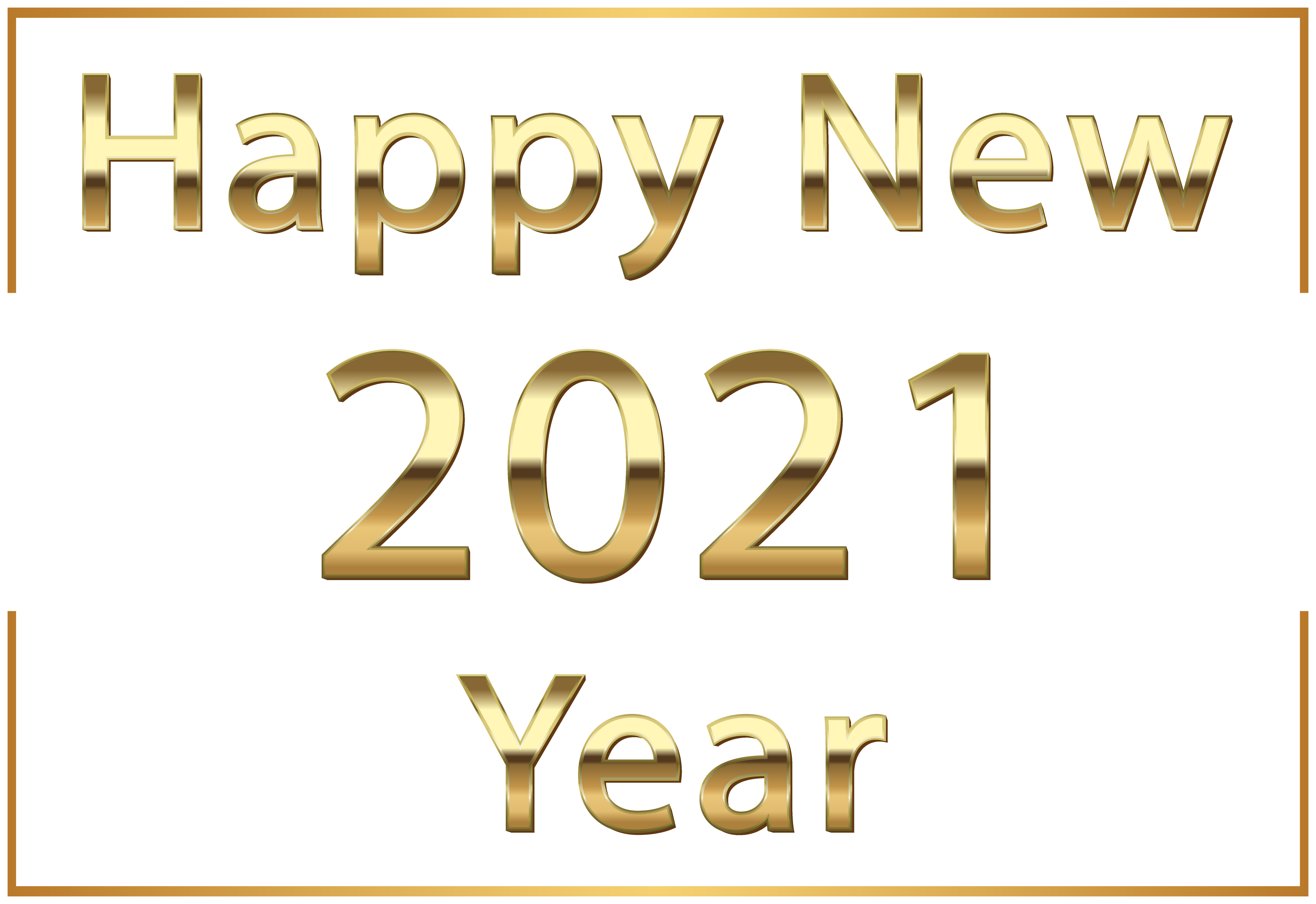 Happy New Year 2021 Gold PNG Clipart Quality Image And Transparent PNG Free Clipart