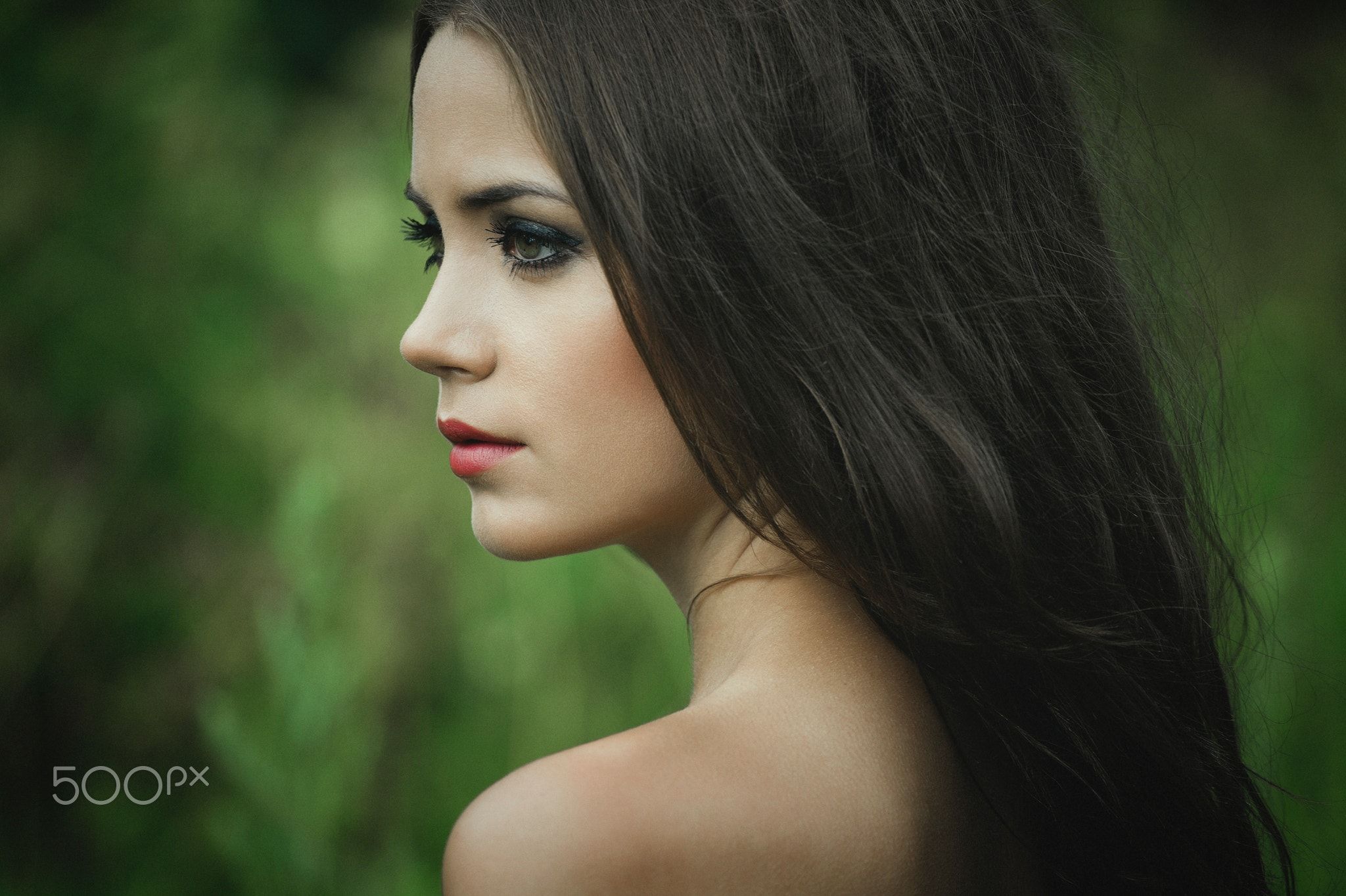 Ksenia Kokoreva Women Face Portrait Depth Of Field Profile 500px Wallpaper:2048x1365