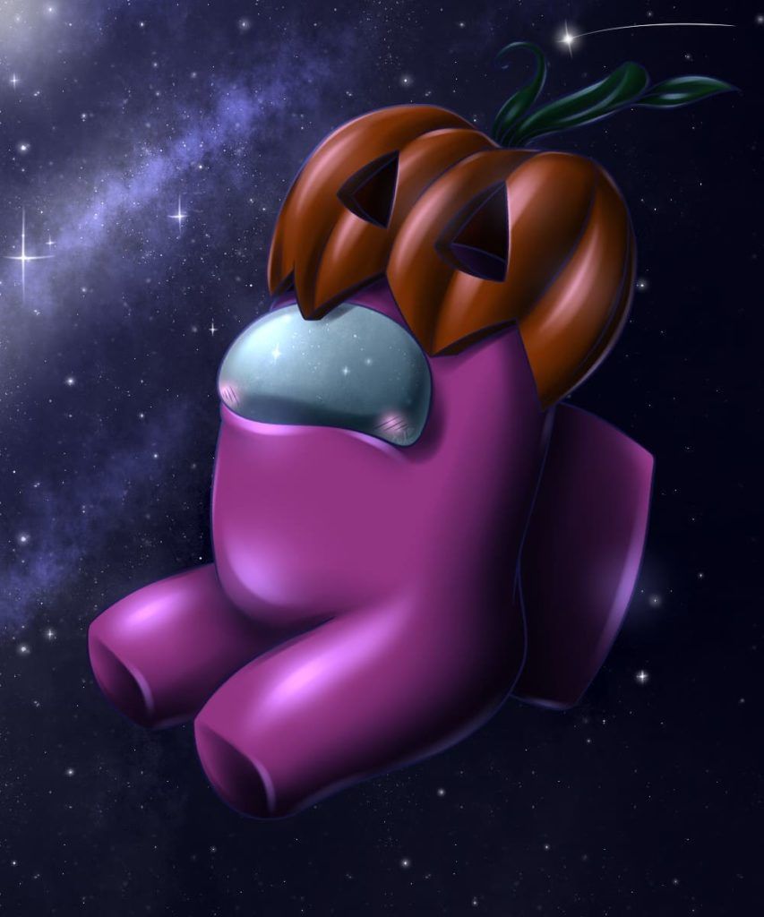 Among Us Profile Pics Purple, HD Purple Among Us Character With Police Hat Png Citypng