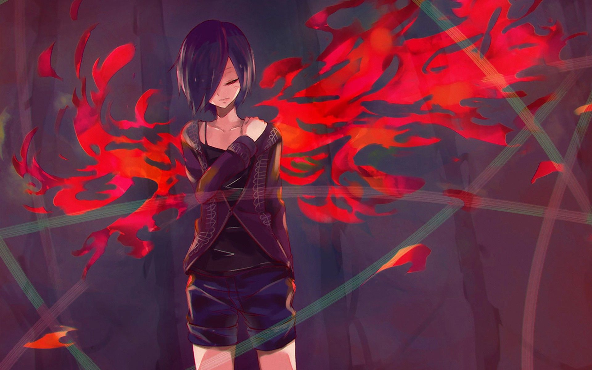 #anime girls, #Kirishima Touka, #Tokyo Ghoul, wallpaper