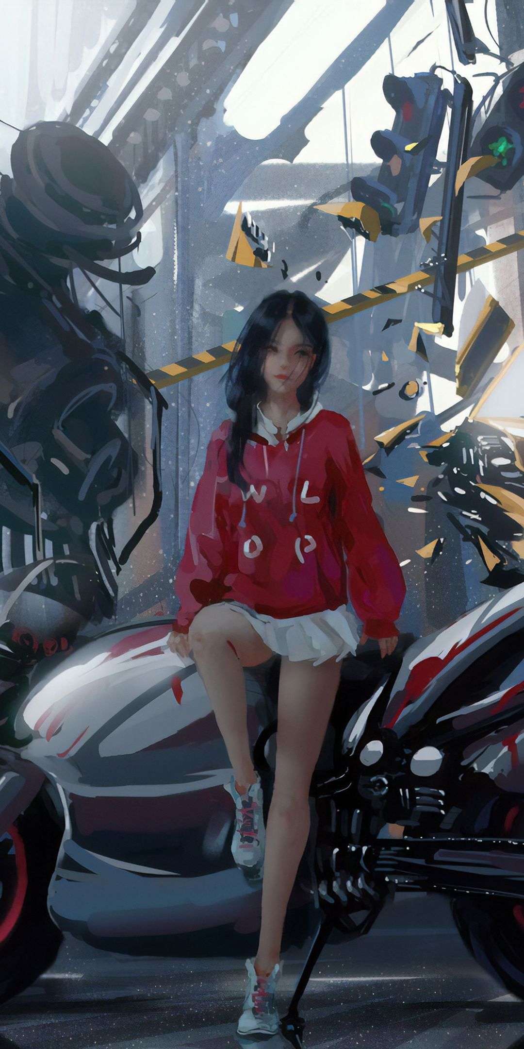 Anime Biker Girl 4k One Plus 5T, Honor 7x, Honor view Lg Q6 HD 4k Wallpaper, Image, Background, Photo and Picture