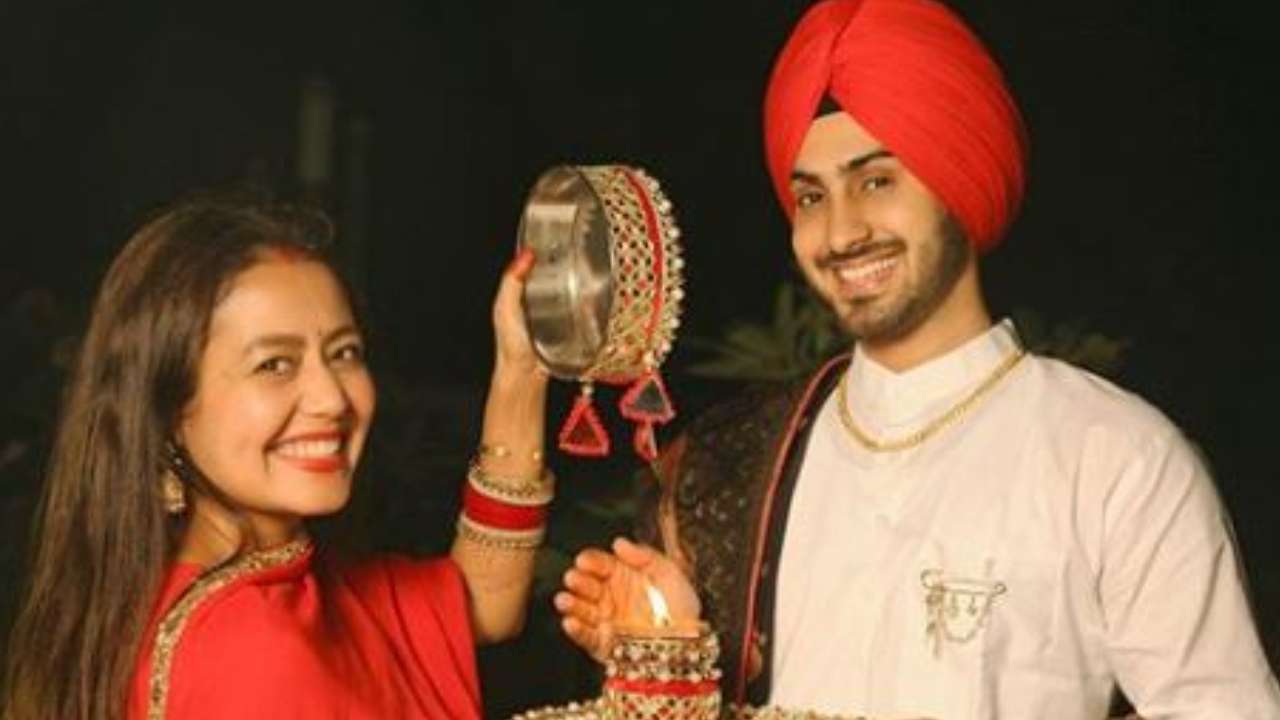 Newlyweds Neha Kakkar Rohanpreet Singh Celebrate First Karva Chauth Together; See Photo