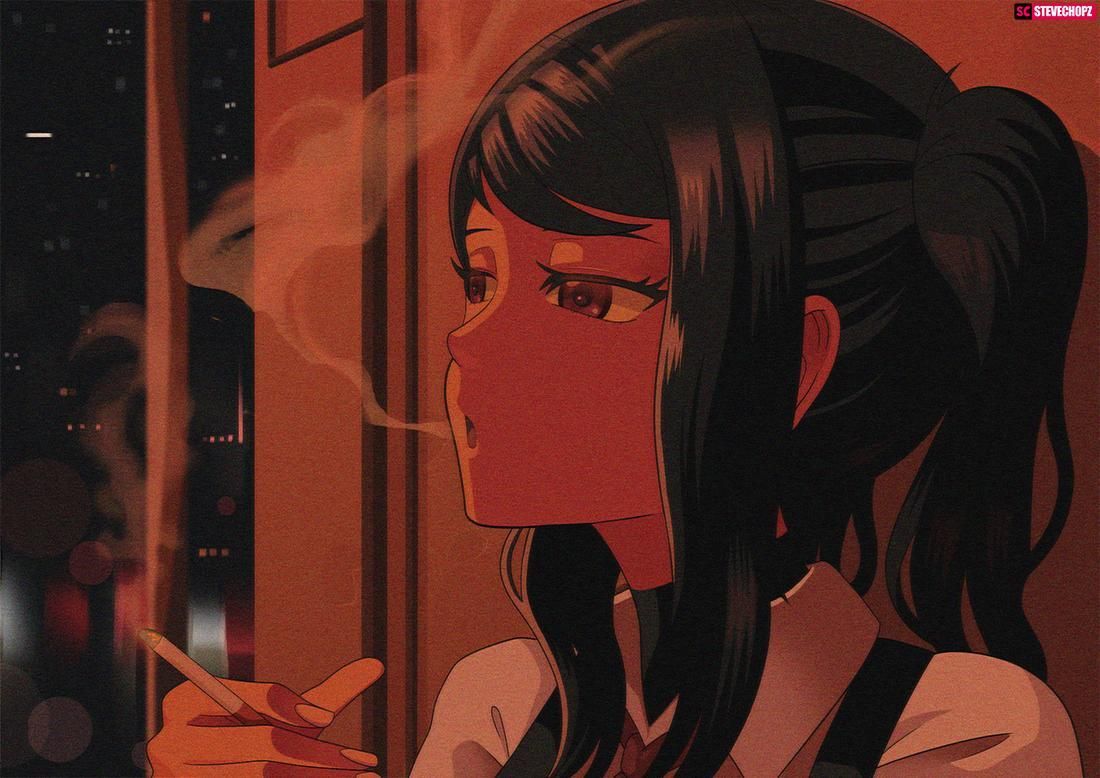 Anime Women Smoking Wallpapers - Wallpaper Cave