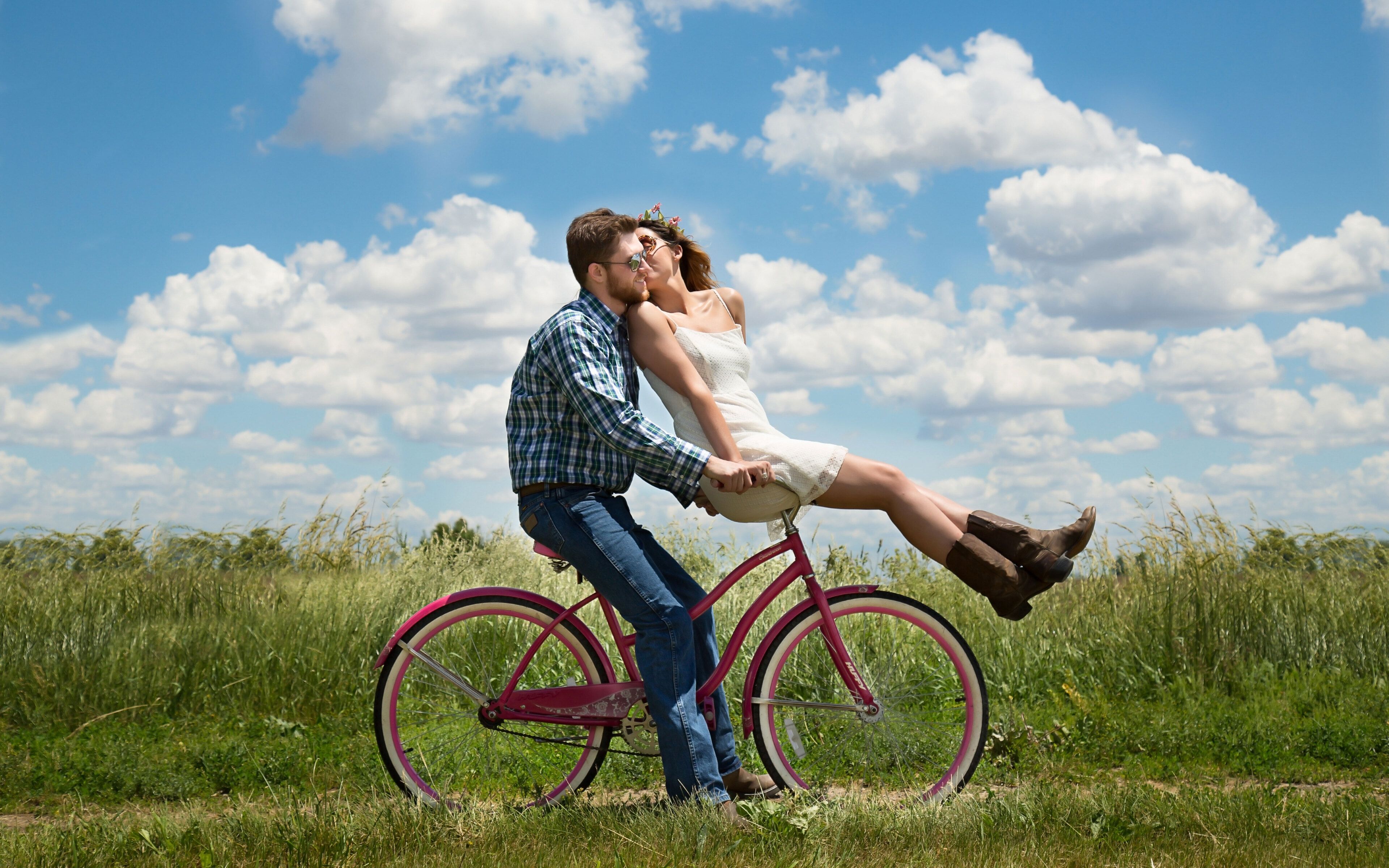 Couple Bike Romantic 4k HD 4k Wallpaper, Image, Background, Photo and Picture