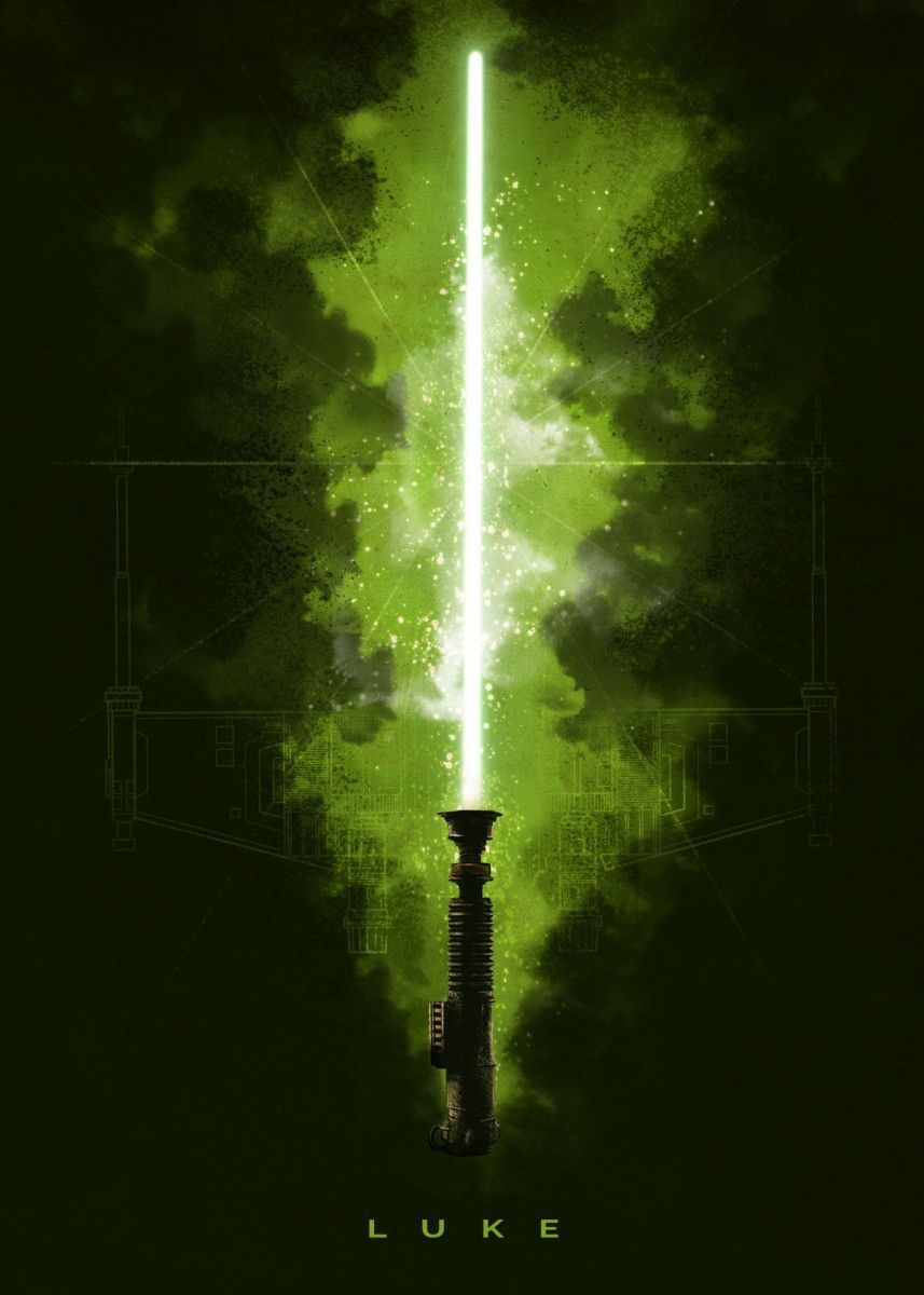 Official Star Wars Character Lightsabers Luke Skywalker #Displate artwork by artist Star Wars. Pa. Star wars background, Star wars painting, Star wars wallpaper