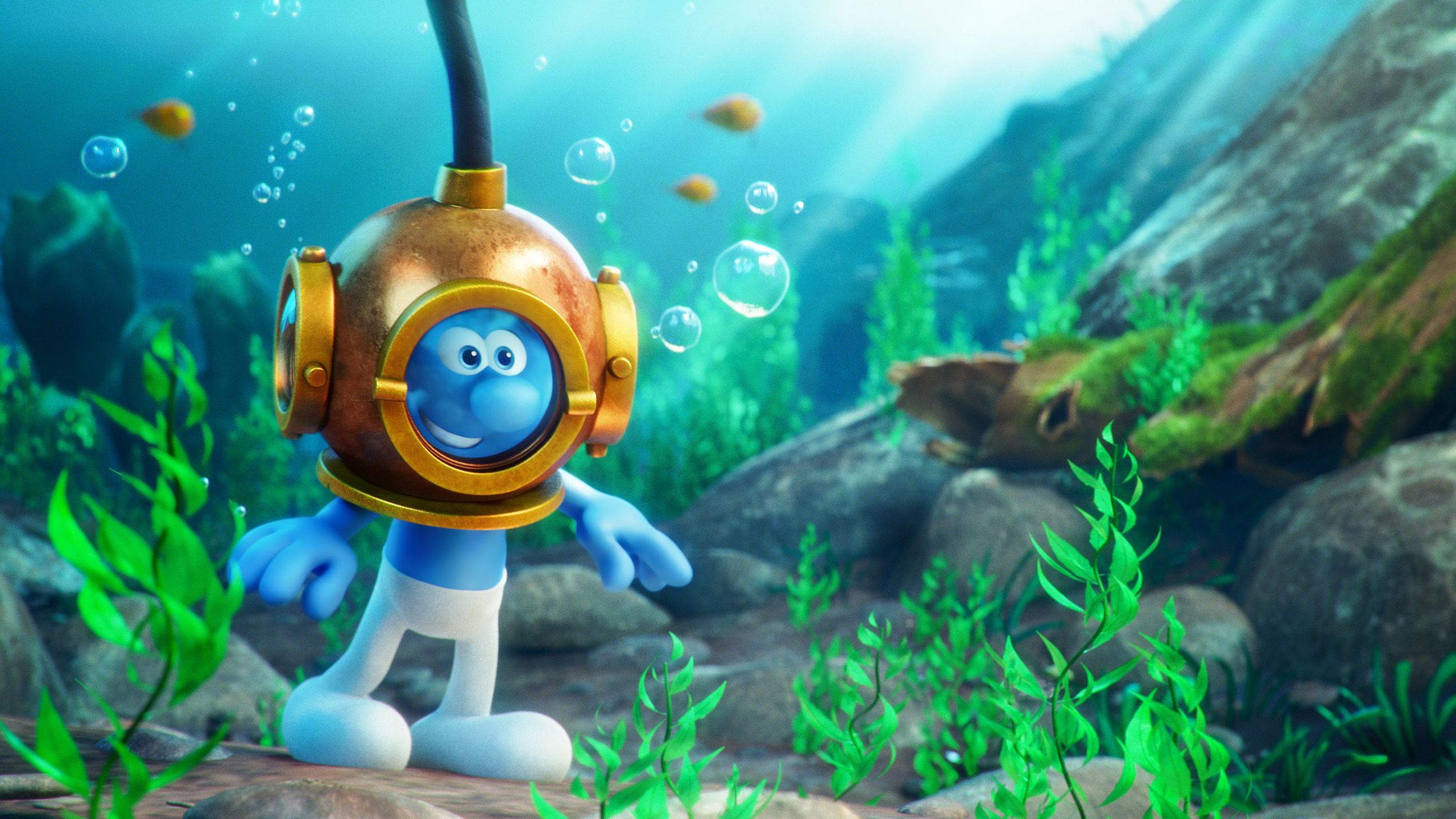 Smurfs Diving The Lost Village Wallpaper HD 2560x1440, Wallpaper13.com