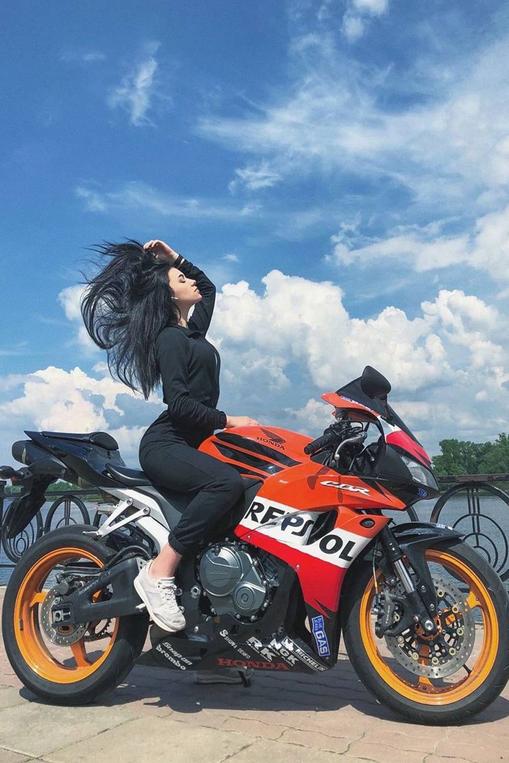 Wallpaper aesthetic wallpaper Wallpaper. Girl motorcyclist, Female motorcycle riders, Bike photohoot