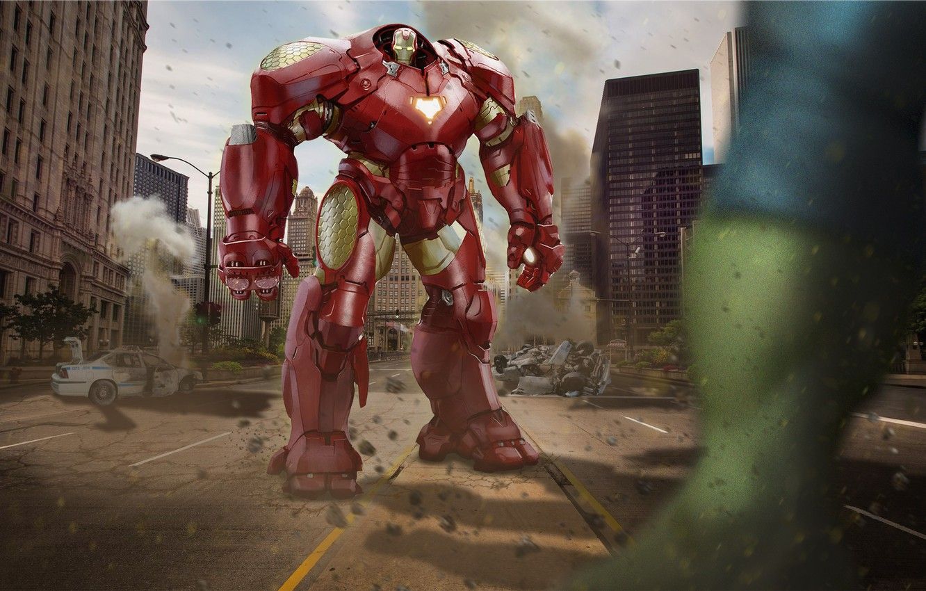 Wallpaper armor, art, hulk, iron man, avengers, Avengers: Age of Ultron, hulkbuster image for desktop, section фильмы
