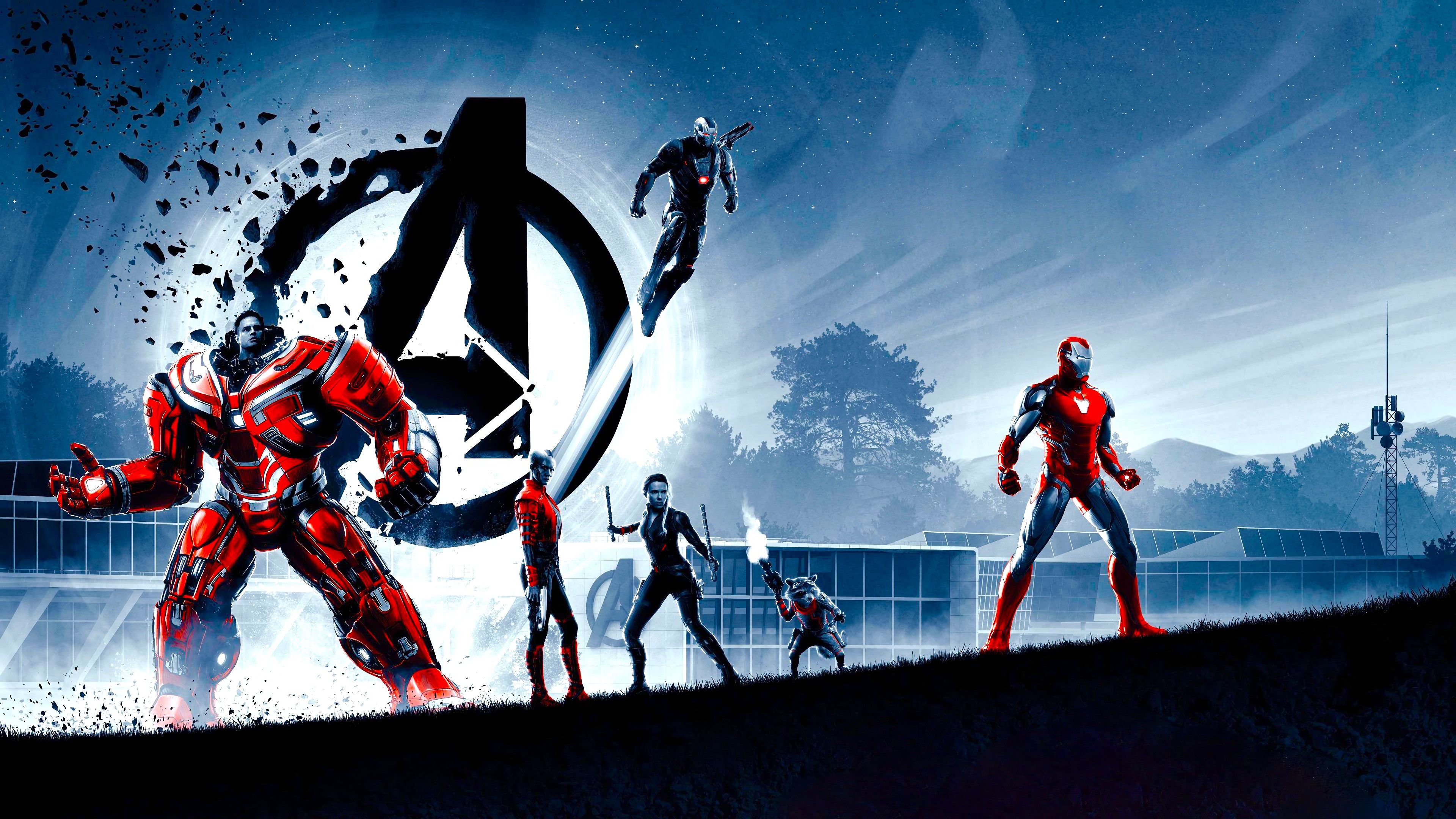 Avengers: Endgame Iron Man Hulkbuster 4K Wallpaper