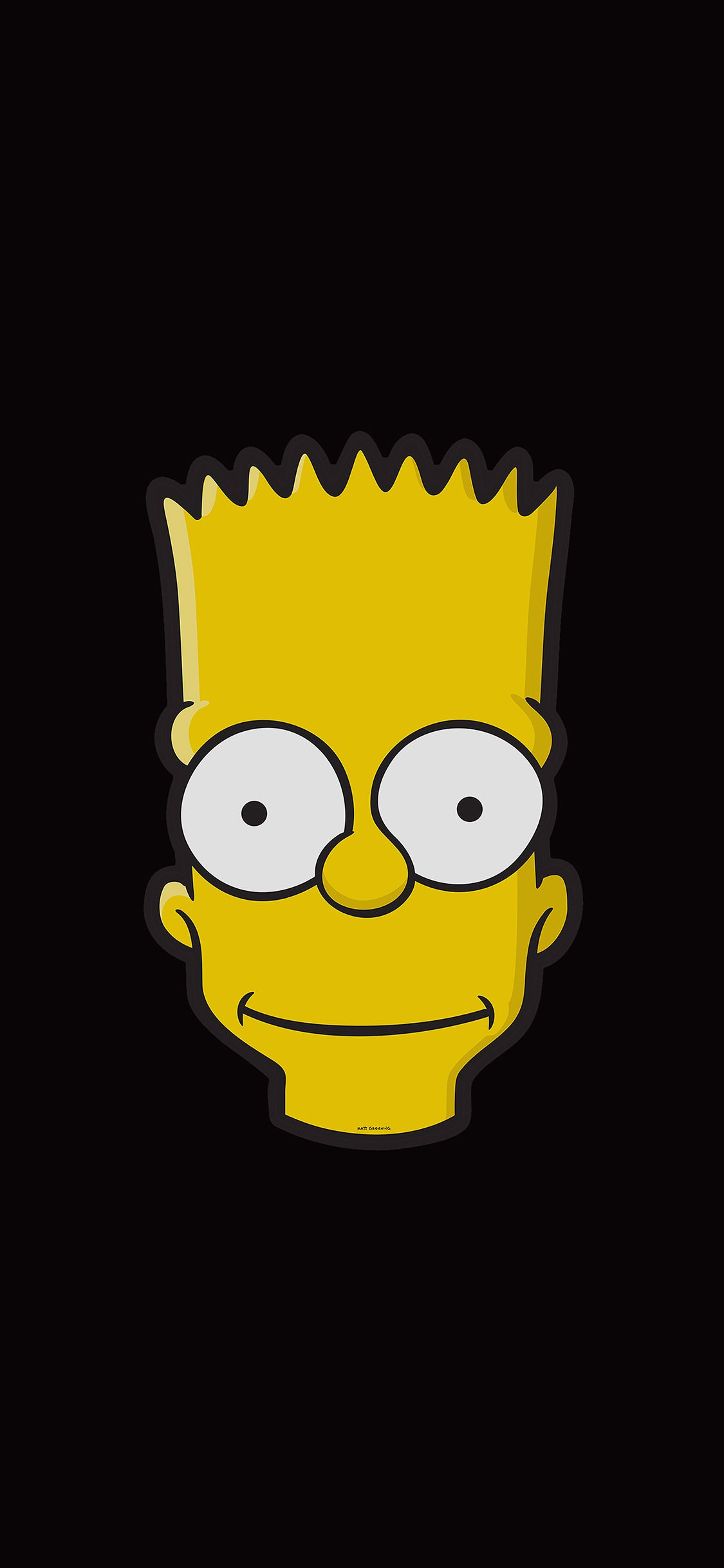 Bart Face Art Illust Dark Simpsons Minimal Simple