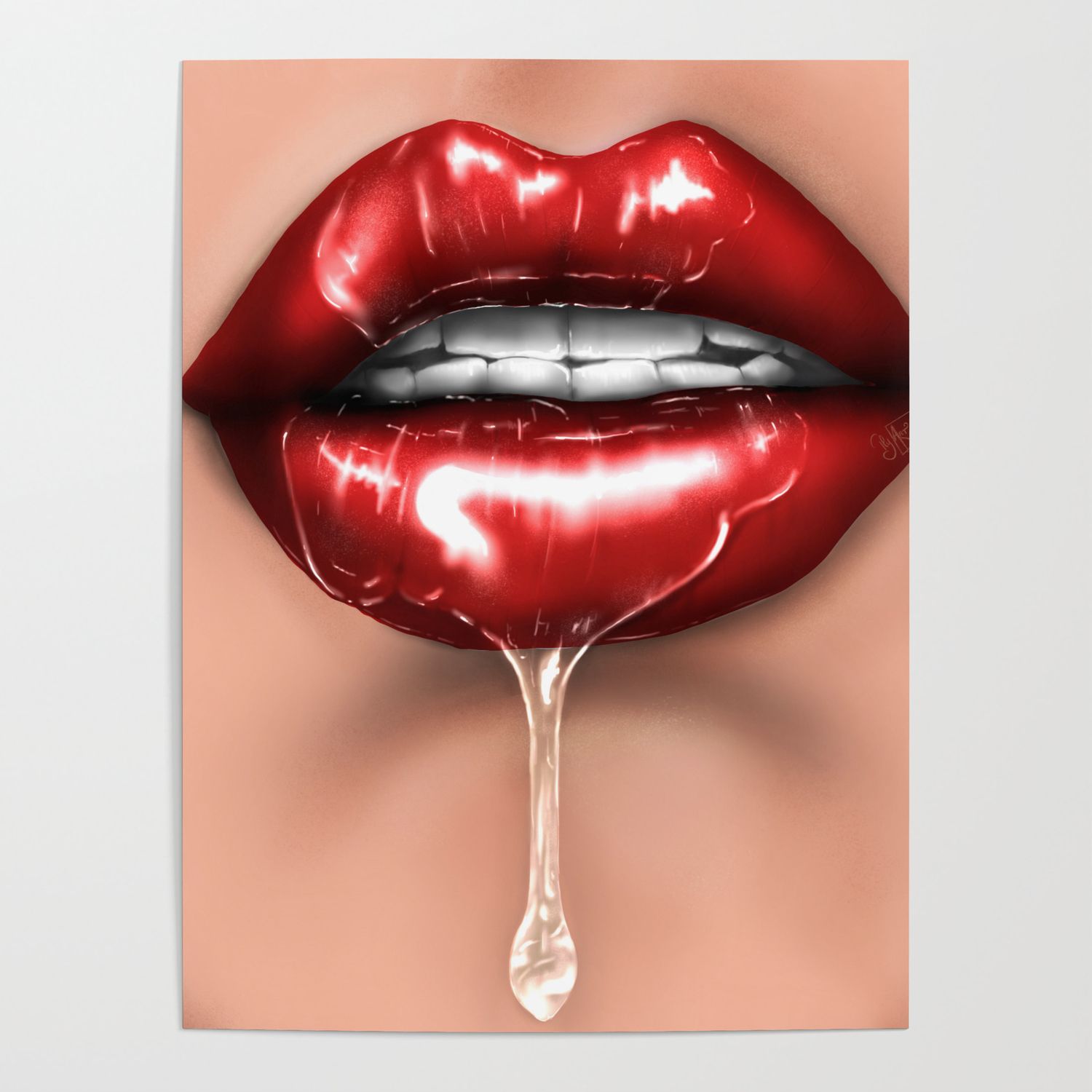 Glossy Lips Poster
