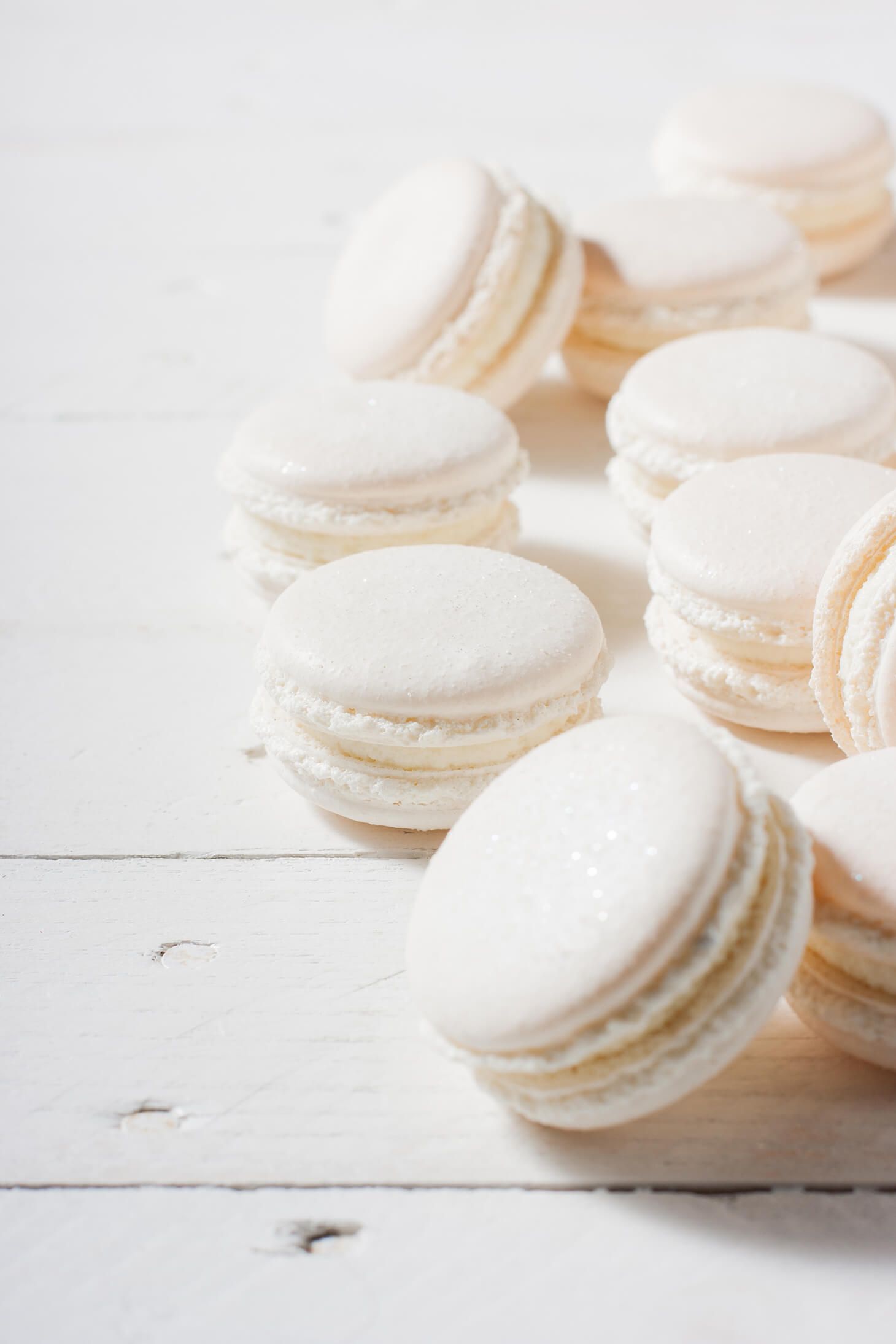 Winter White Macarons