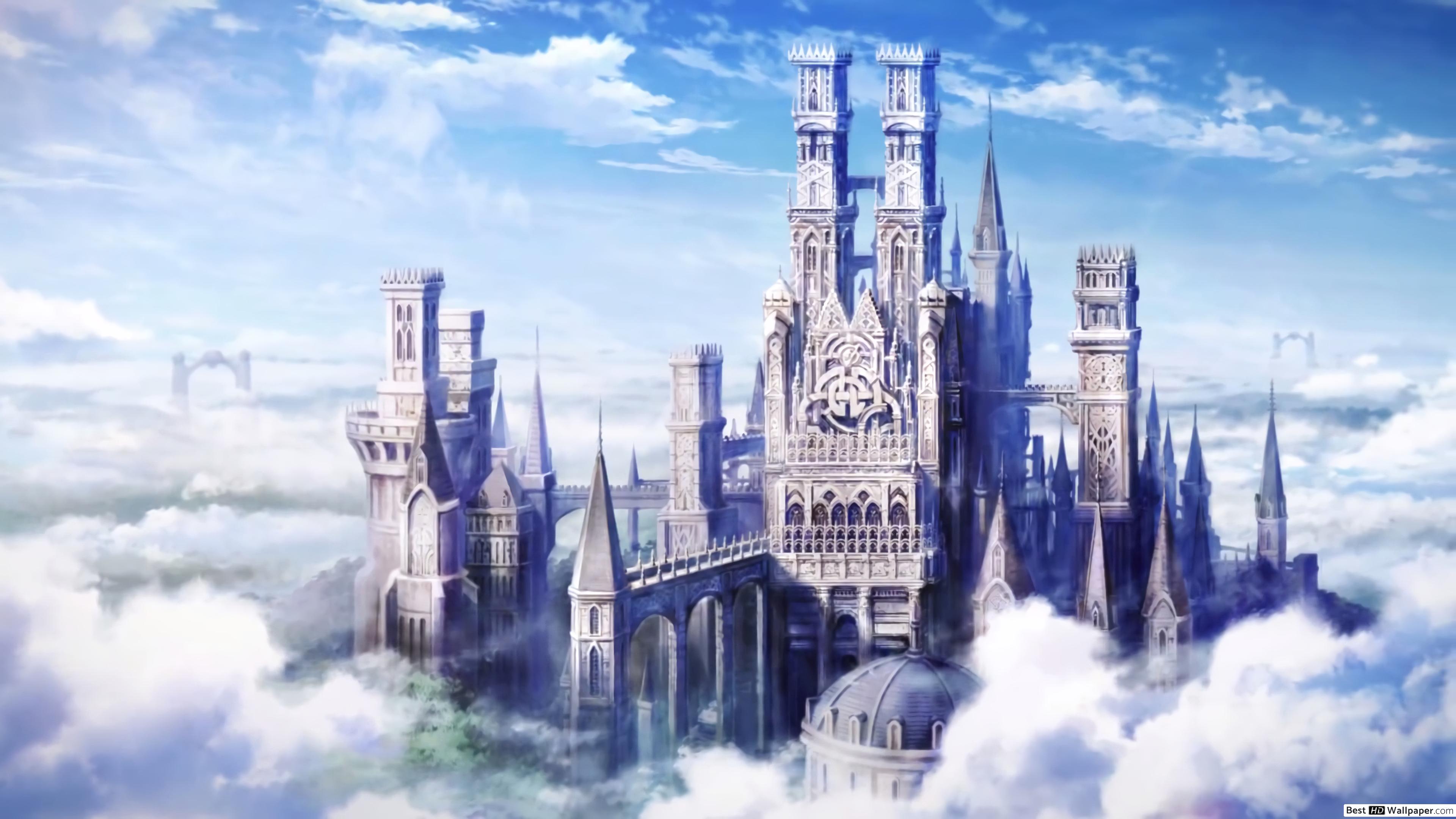 Sky castle HD wallpaper download