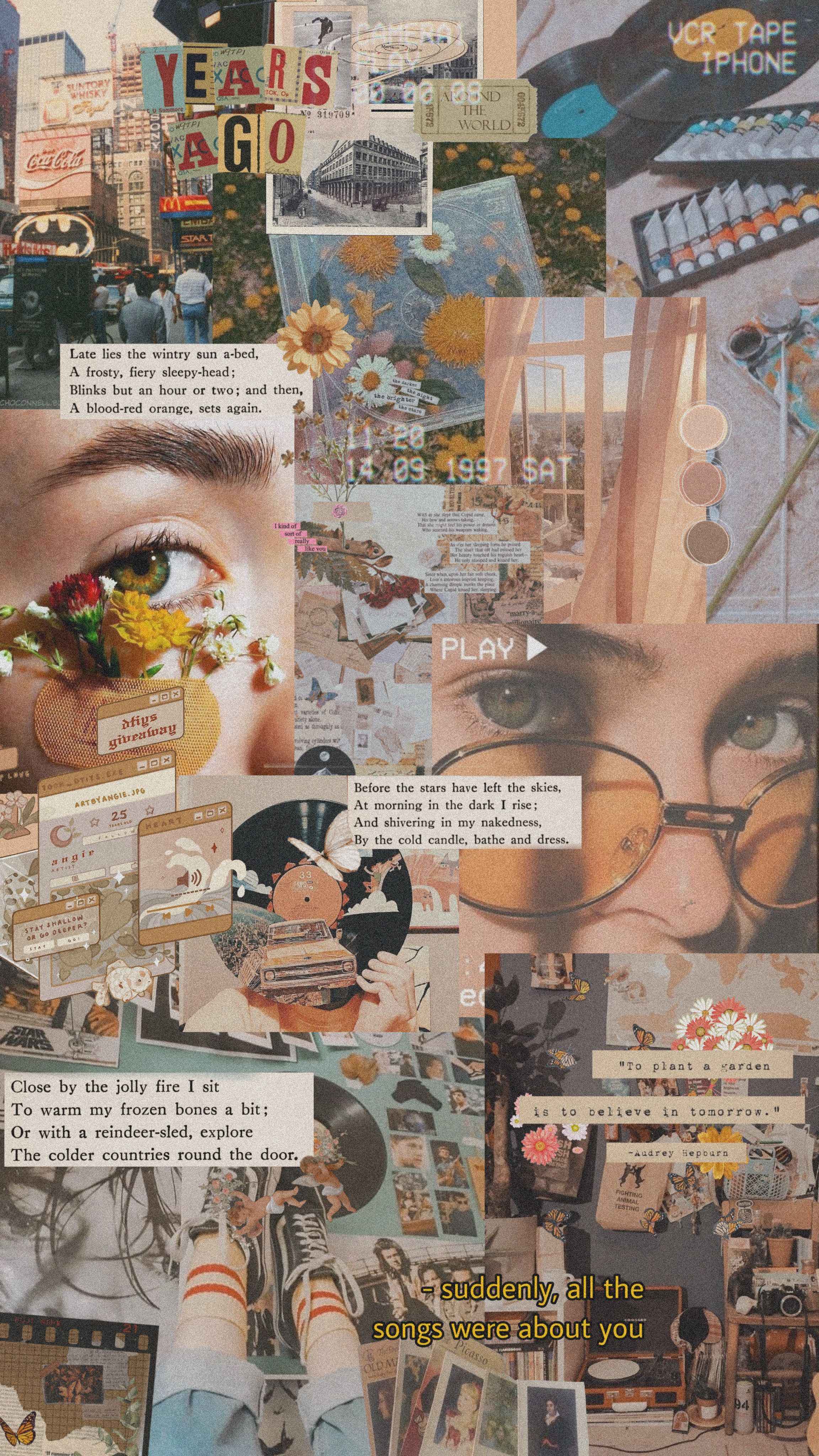 Vintage x Collage. iPhone wallpaper tumblr aesthetic, iPhone wallpaper vintage, Retro wallpaper