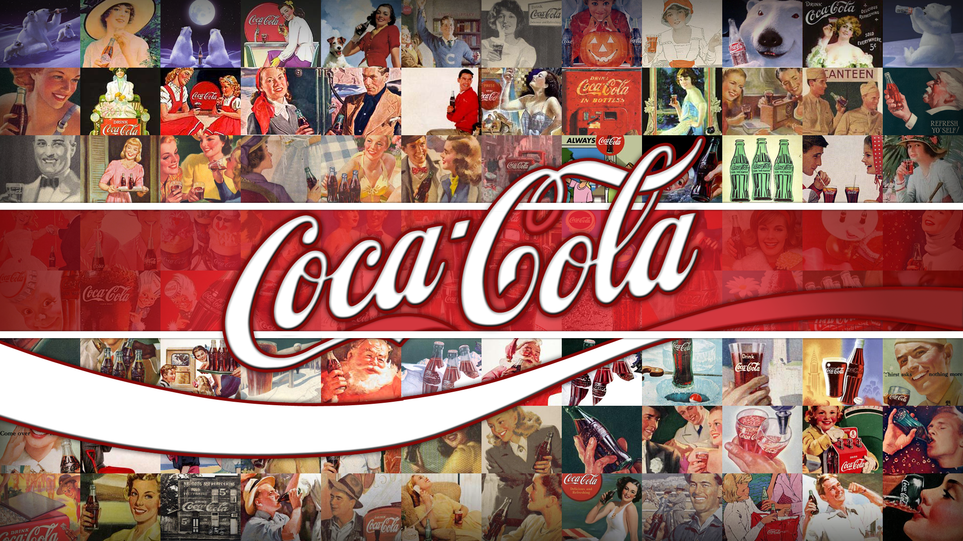 Free download Coca Cola Collage Wallpaper 1920x1080 CocaCola Collage [1920x1080] for your Desktop, Mobile & Tablet. Explore Coca Cola Wallpaper. Coca Cola Background, Coca Cola Wallpaper, Coca Cola Wallpaper
