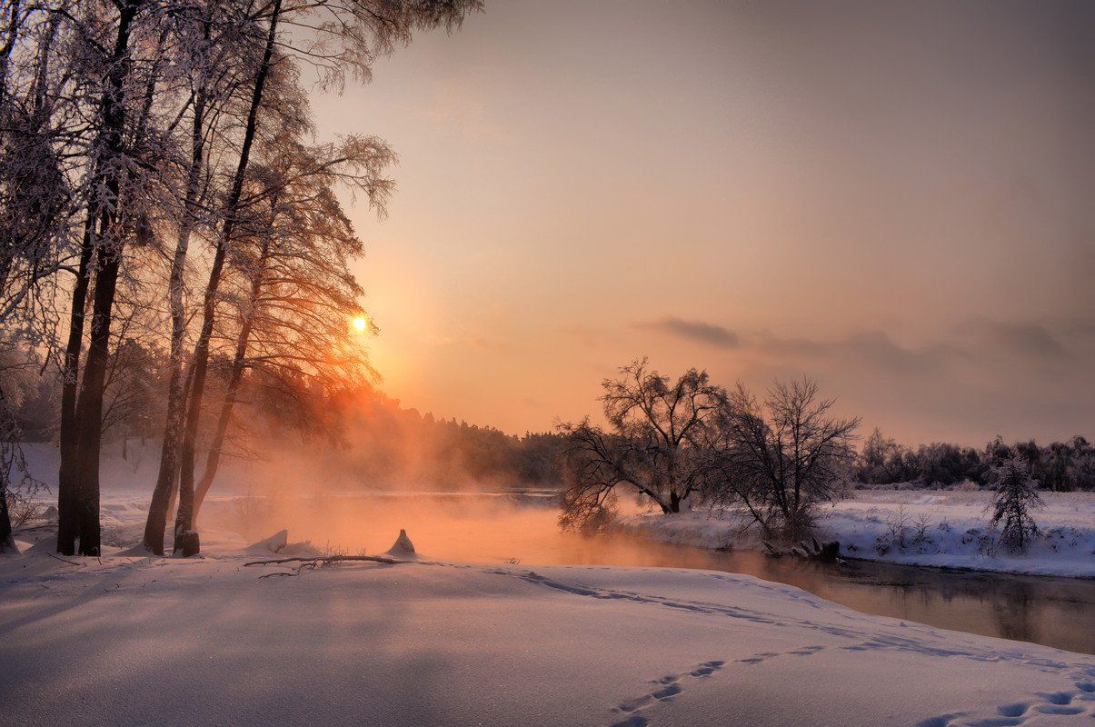 Winter Sunrise Wallpaper Free