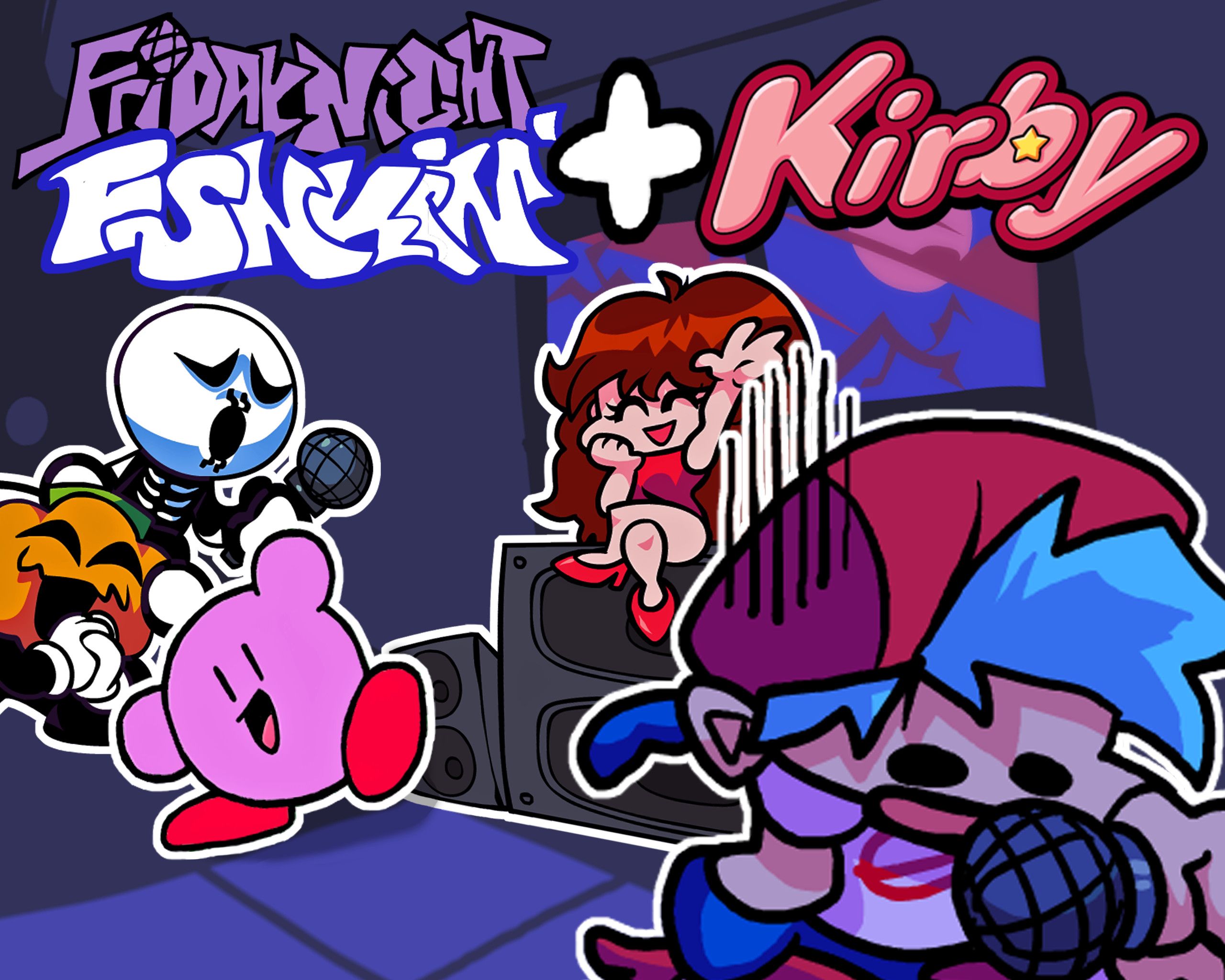 Kirby over Skid 'n' Pump [Friday Night Funkin'] [Skin Mods]