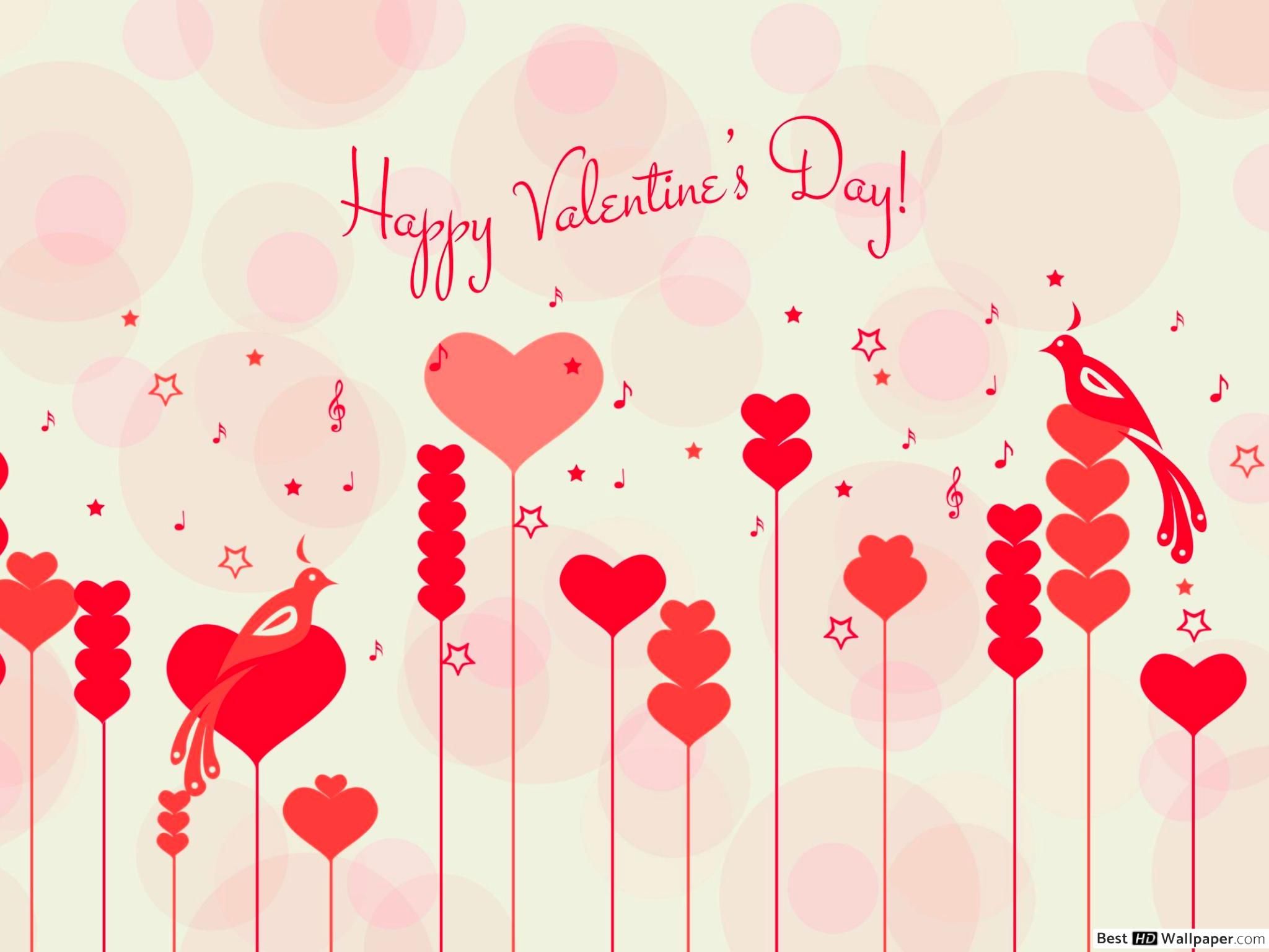 Valentine's day red hearts background HD wallpaper download