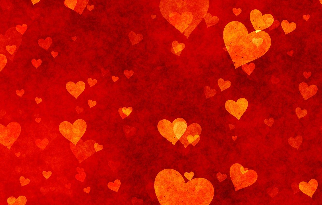 Wallpaper hearts, red, love, background, romantic, hearts, bokeh, Valentine's Day image for desktop, section текстуры
