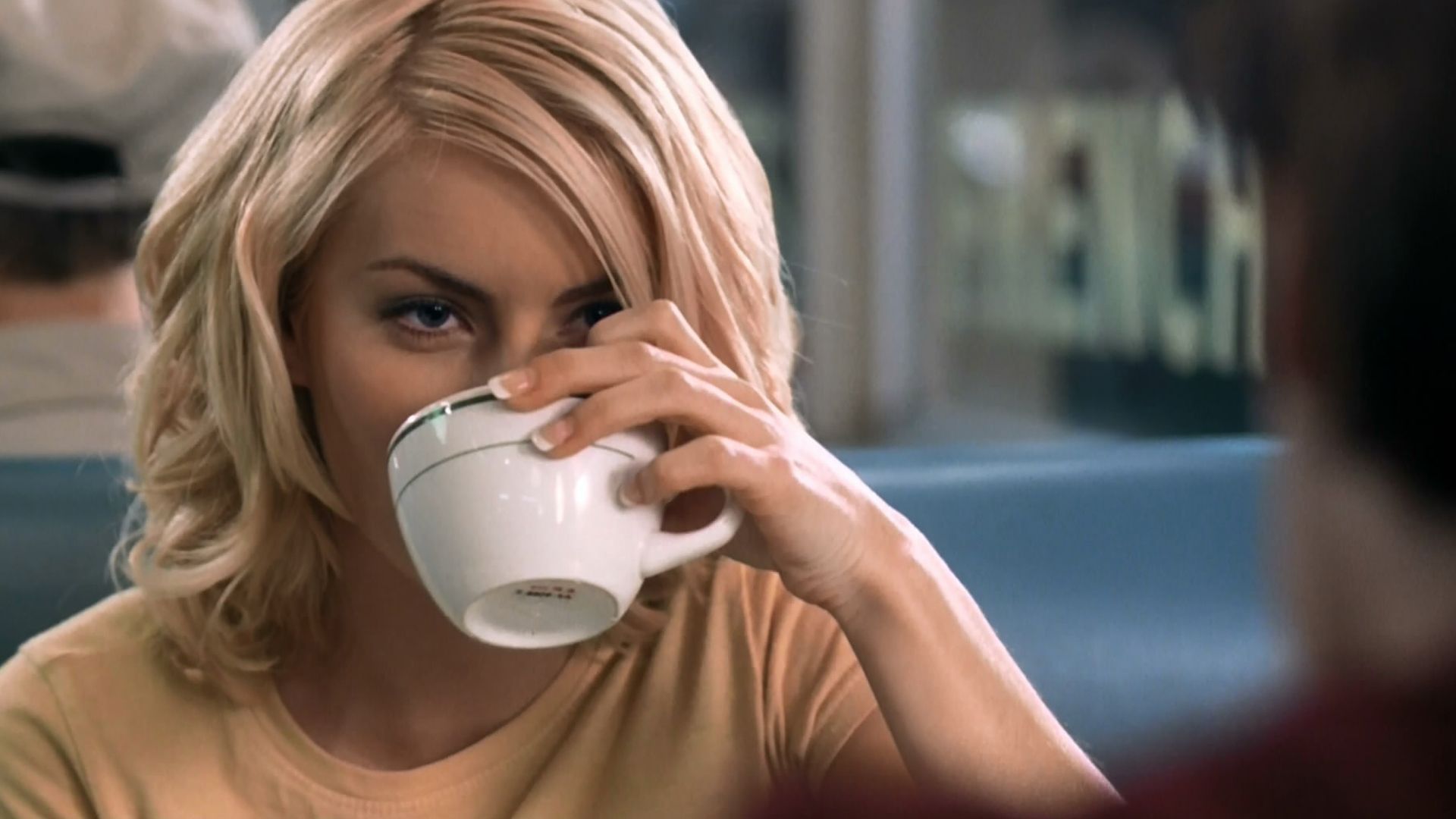 Elisha Cuthbert taking coffee. Elisha cuthbert wallpaper, Elisha cuthbert, Cuthbert