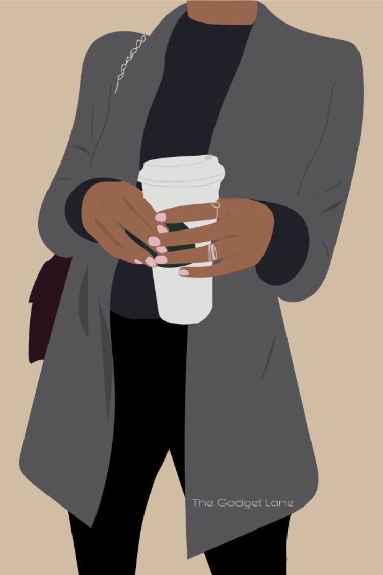 Coffee wallpaper for iPhone and Android. Clik the link for Tech News and Gadget updates.☕. Fashion illustration, Black girl art, Aesthetic art