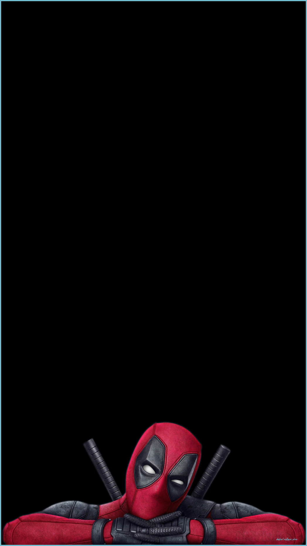 This Deadpool wallpaper for OLED phones is super nice on my iPhone wallpaper iphone