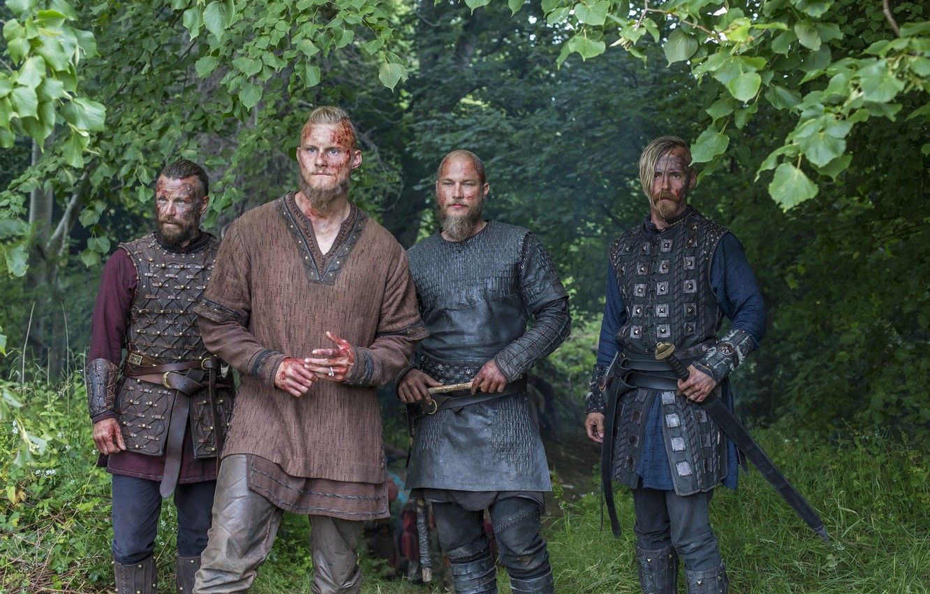 Wallpaper warriors, Vikings, The Vikings, Travis Fimmel, Ragnar Lothbrok, Alexander Ludwig, Bjorn image for desktop, section фильмы