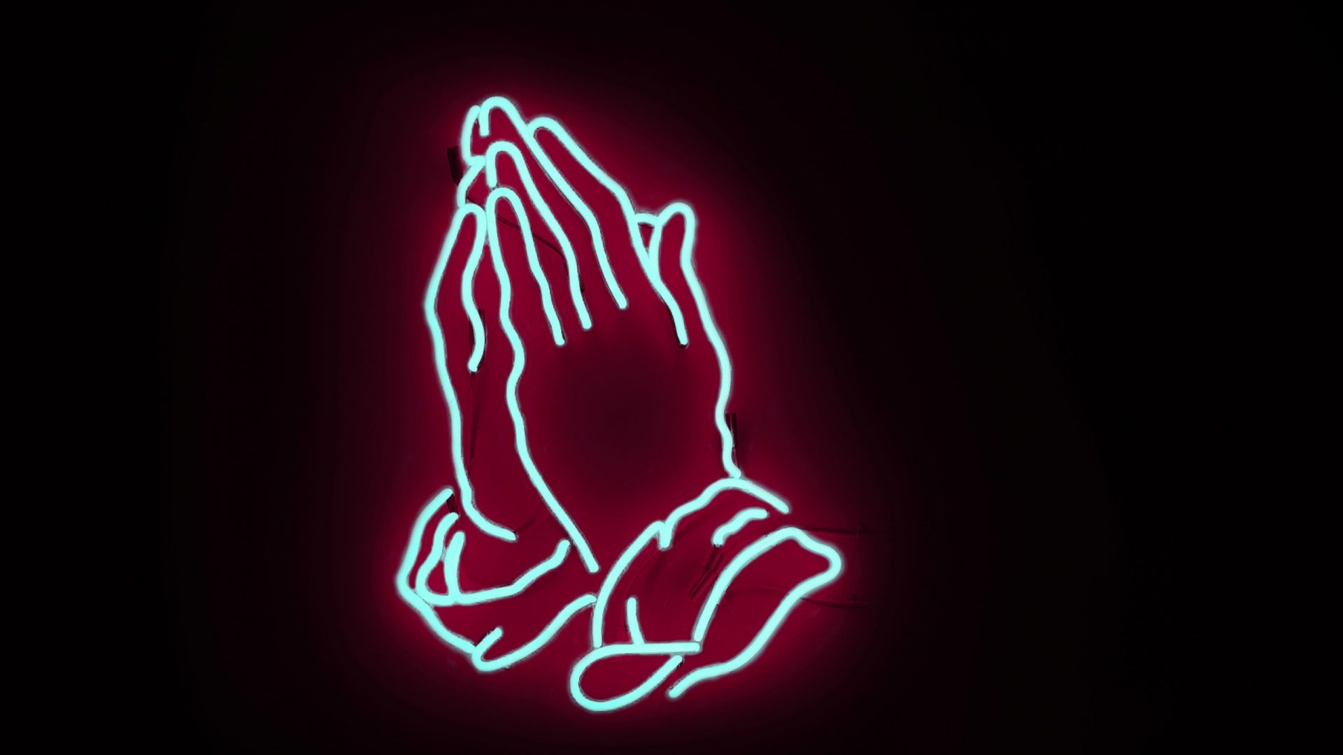 Neon Hands Prayer Desktop Pc And Mac .wallpapertip.com