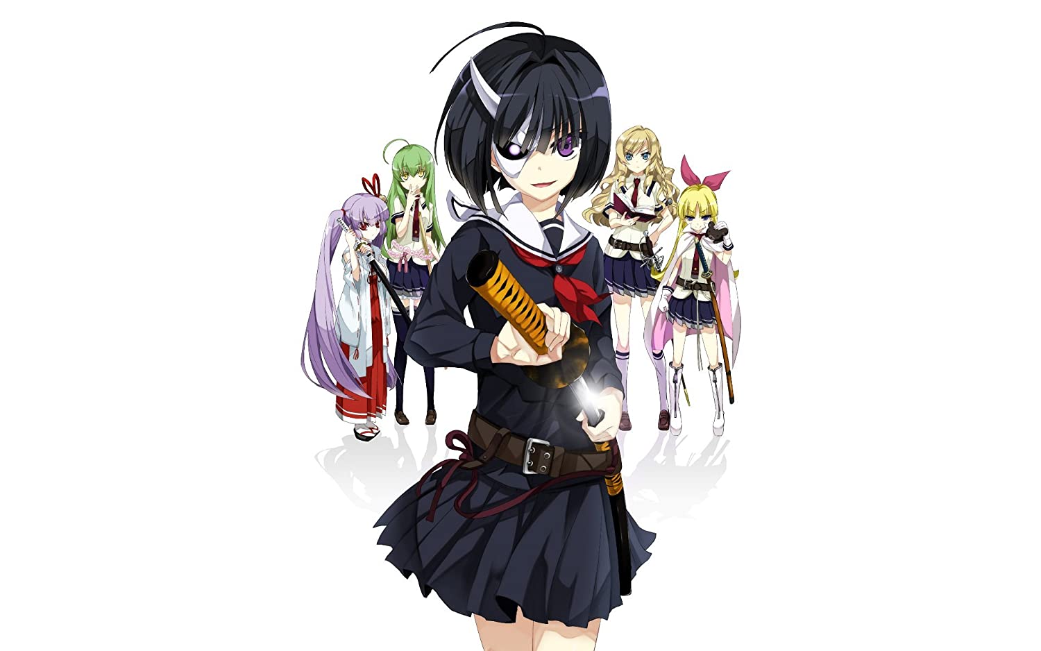 Athah Designs Anime Armed Girl's Machiavellism Rin Onigawara Satori Tamaba Warabi Hanasaka Mary Kikakujou Tsukuyo Inaba Busou Shoujo Machiavellianism 13*19 inches Wall Poster Matte Finish: Amazon.in: Home & Kitchen