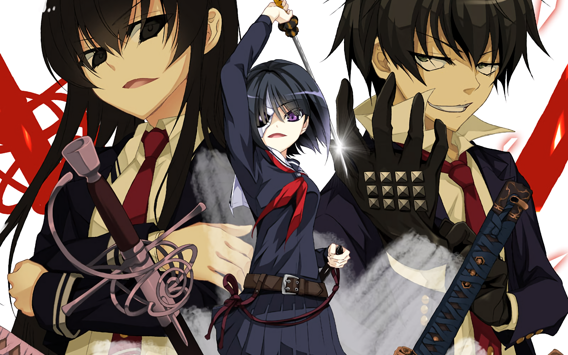 Busou Shoujo Machiavellianism Fudou Nomura Kirukiru Amou Rin Onigawara Wallpaper:1920x1200