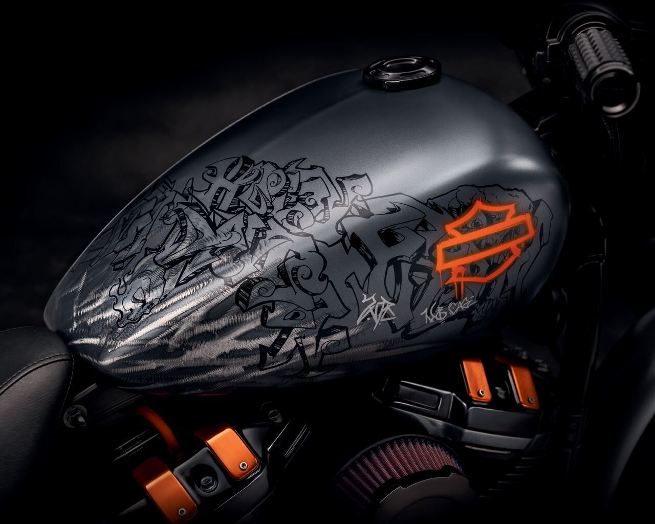Harley Davidson Grey Black Bike Tank 8k 1280x1024 Resolution HD 4k Wallpaper, Image, Background, Photo and Picture