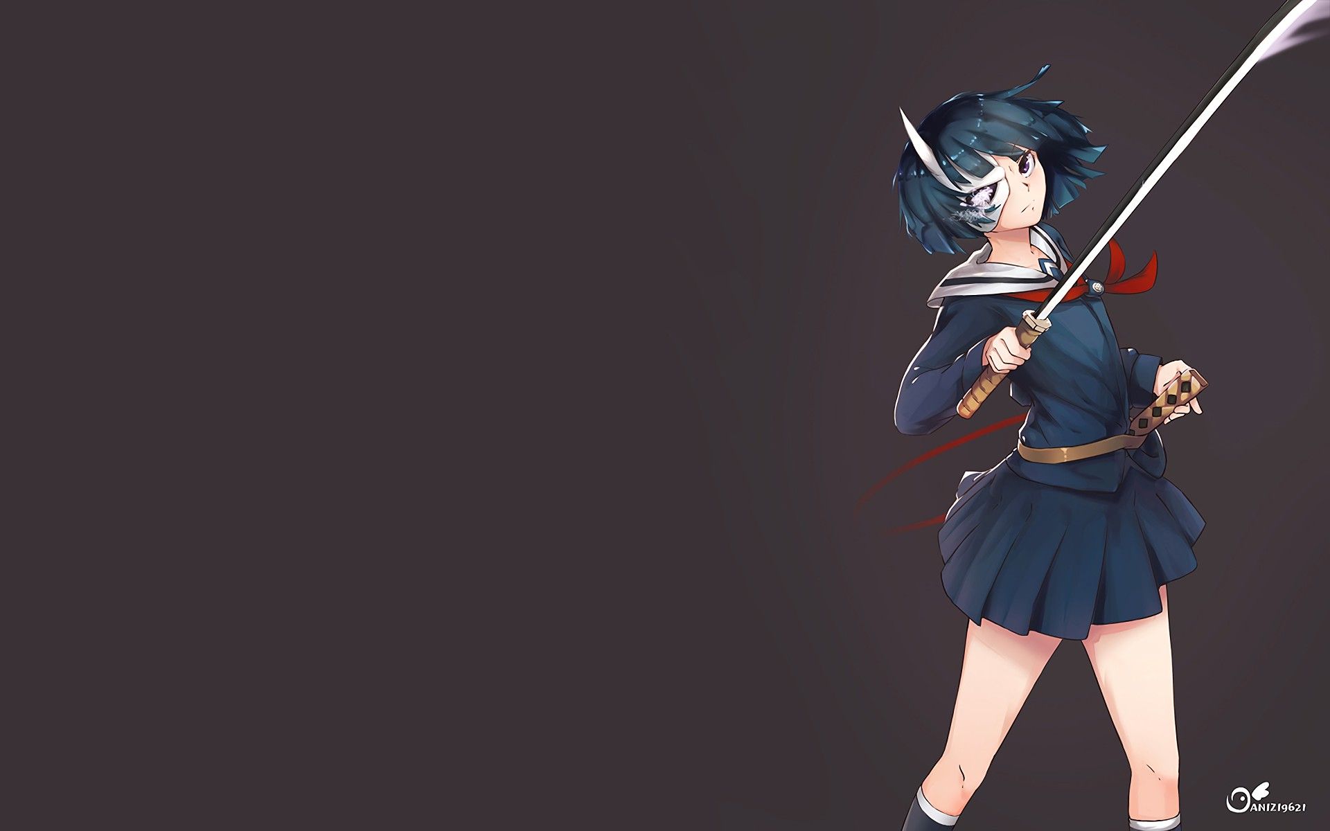 Busou Shoujo Machiavellianism Anime Girls Onigawara Rin Wallpaper:1920x1200