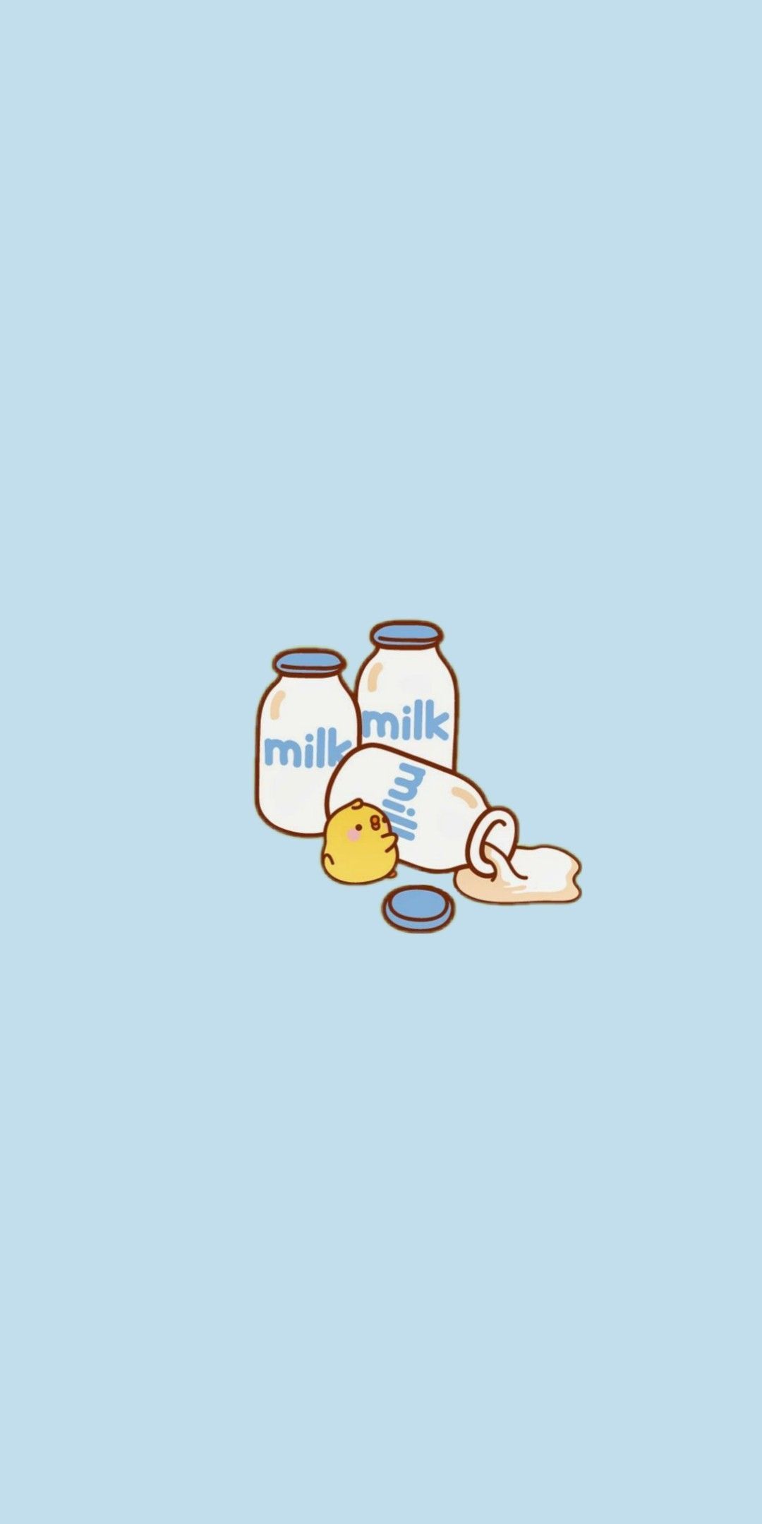 Cute Milk. iPhone wallpaper kawaii, Cute pastel wallpaper, Baby blue wallpaper
