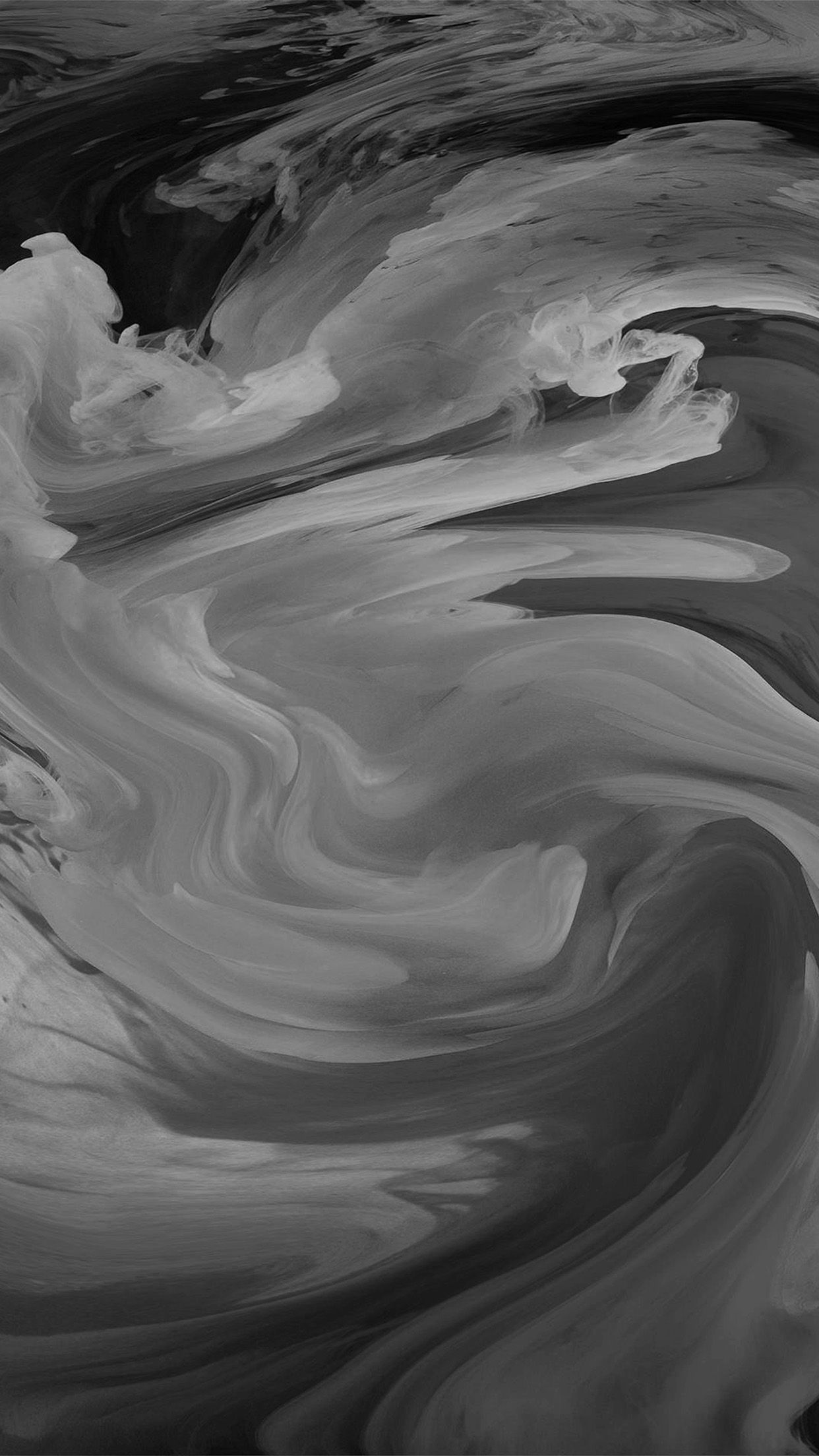 Hurricane Swirl Abstract Art Paint Dark Bw Pattern Wallpaper