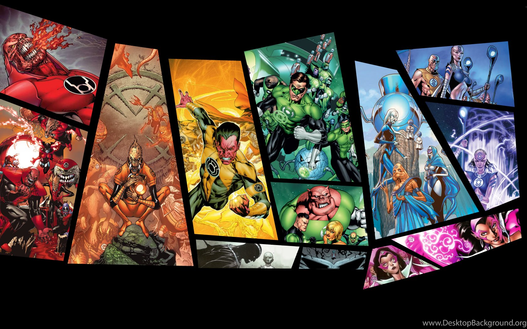 Green Lantern Sinestro Corps Star Sapphire Agent Orange Atrocitus. Desktop Background