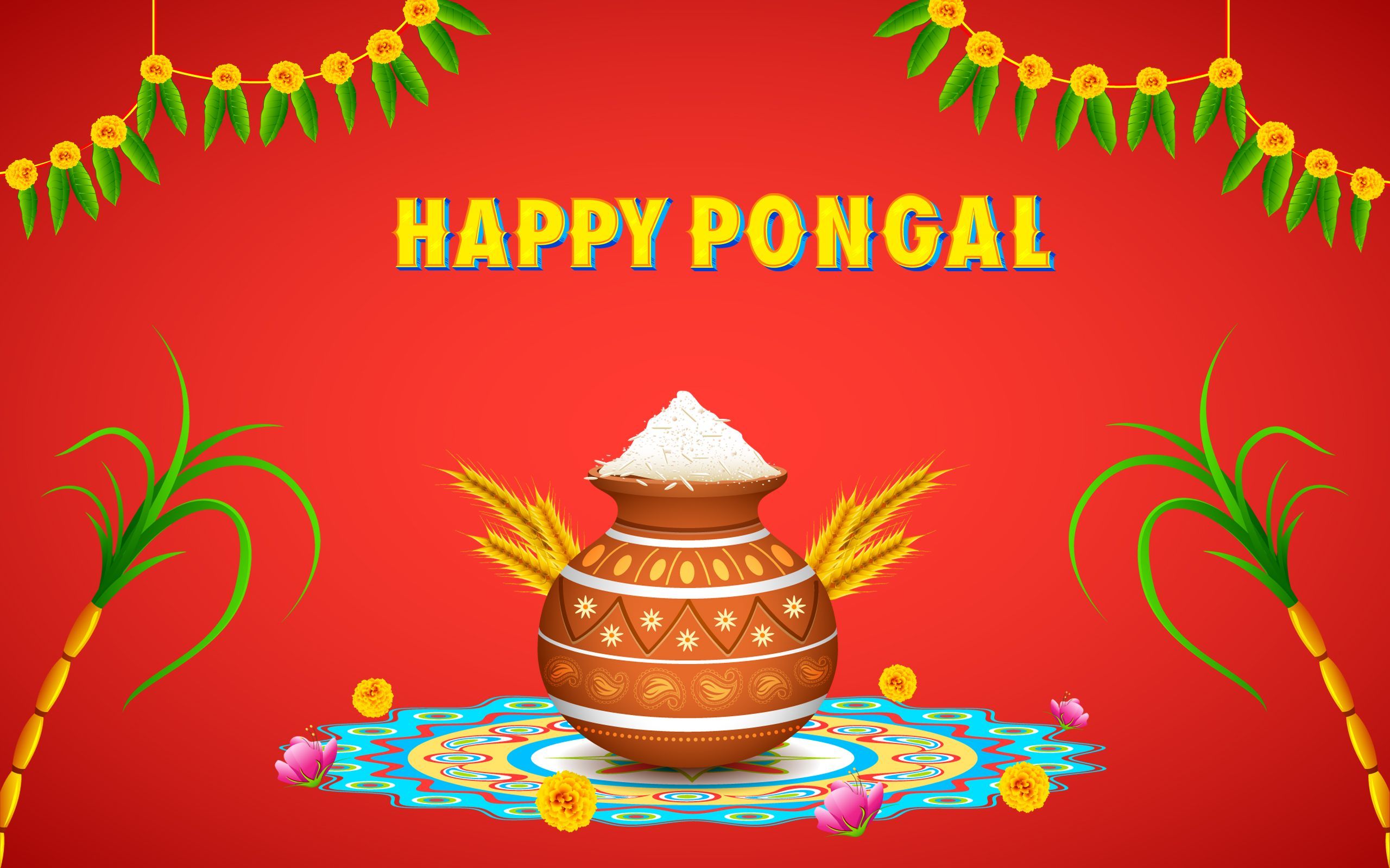 Happy Pongal Wallpaper Picture Image Free Download. Happy pongal, Pongal image, Easy drawings for kids